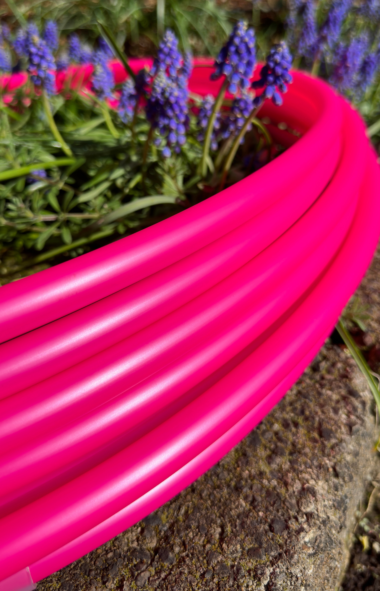 5/8 Valentina Pink Metallic Colored Polypro Hoops