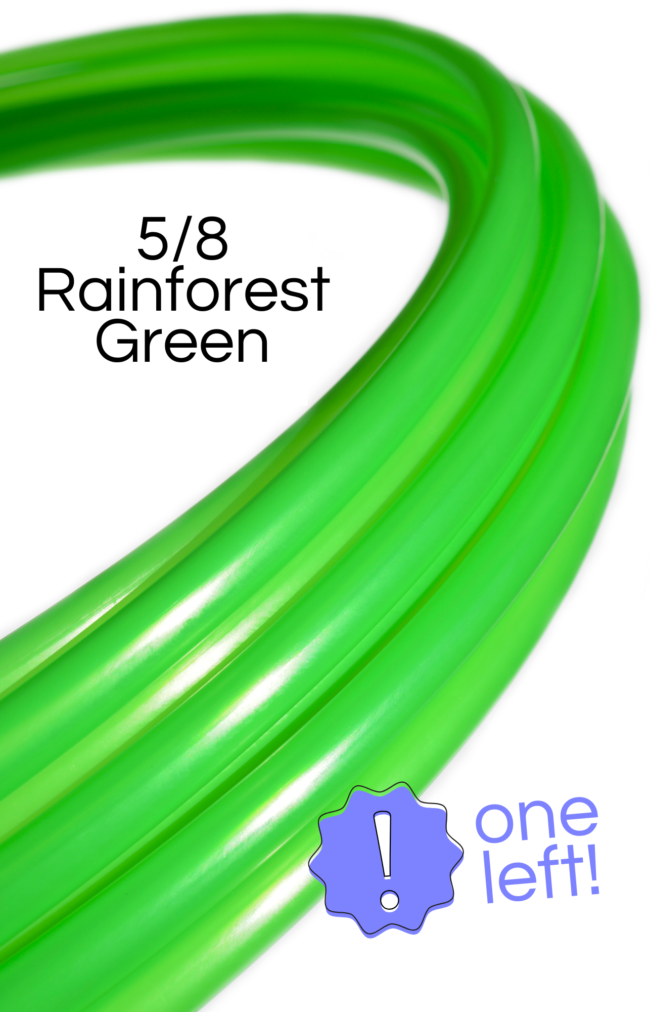 5/8 Rainforest Green Translucent Colored Polypro Hoops