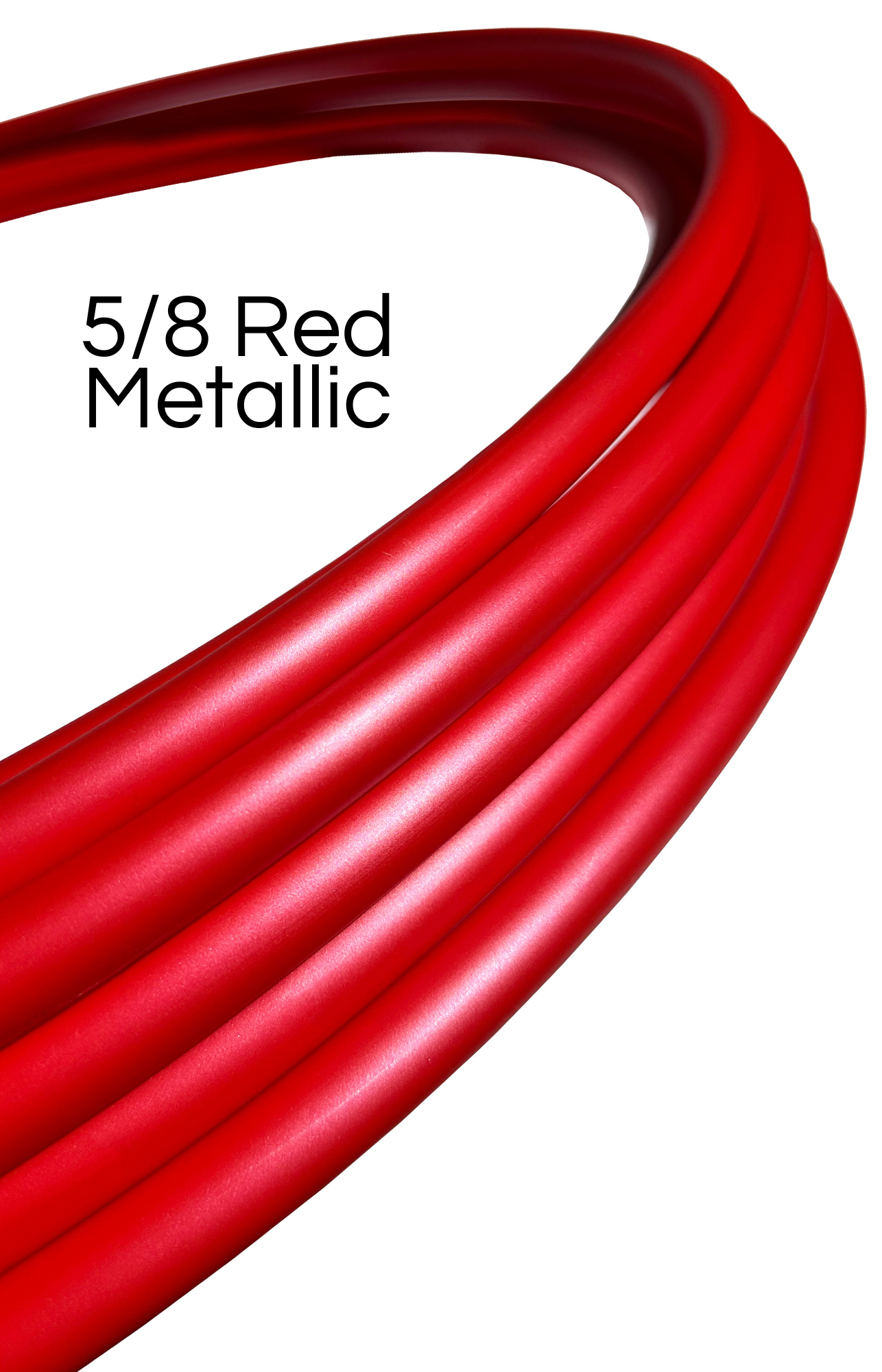 5/8 Ferrari Red Metallic Colored Polypro Hoops