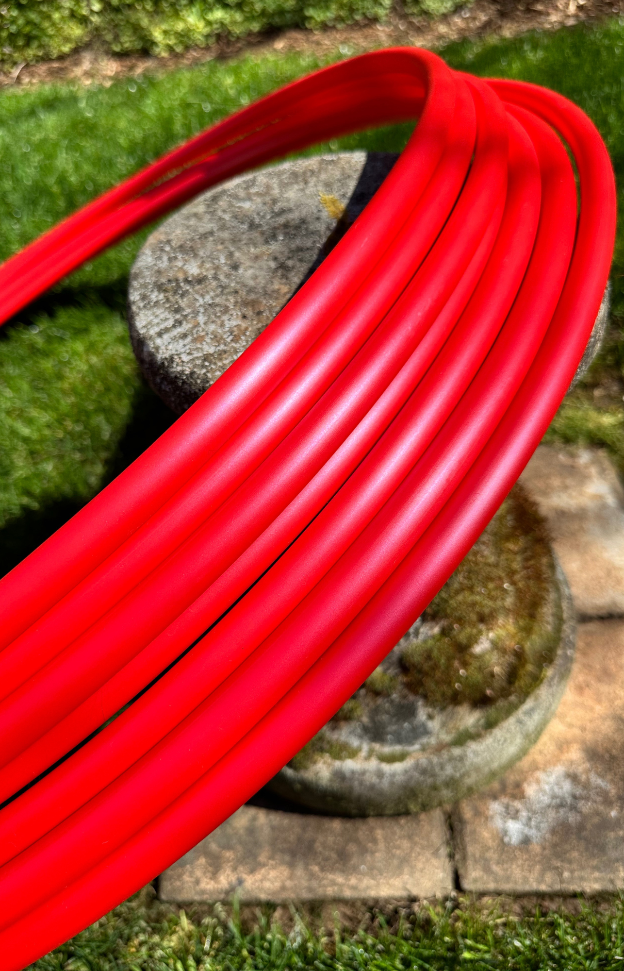 5/8 Ferrari Red Metallic Colored Polypro Hoops