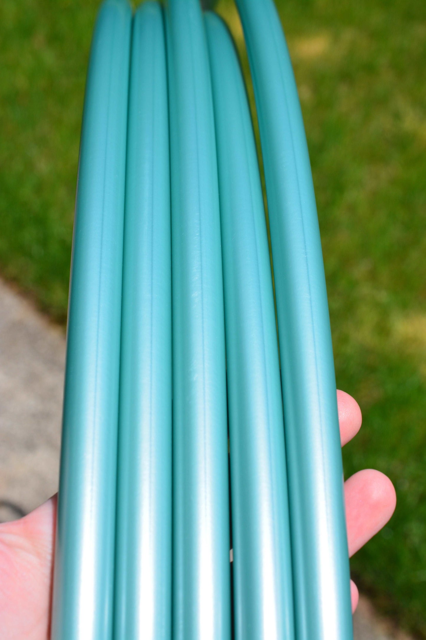 5/8 & 3/4 Sage Green Satin Colored Polypro Hoops