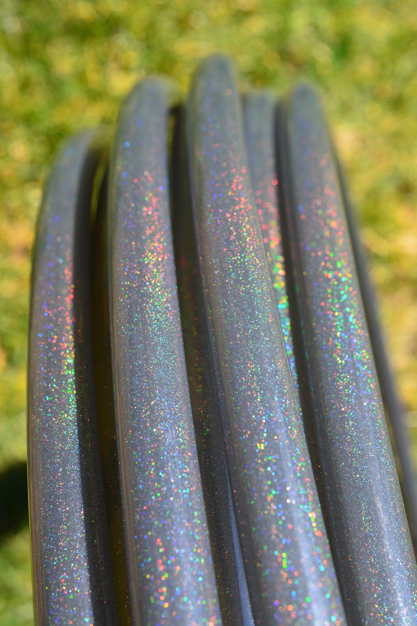 3/4 Onyx Stardust Glitter Colored Polypro Hoops