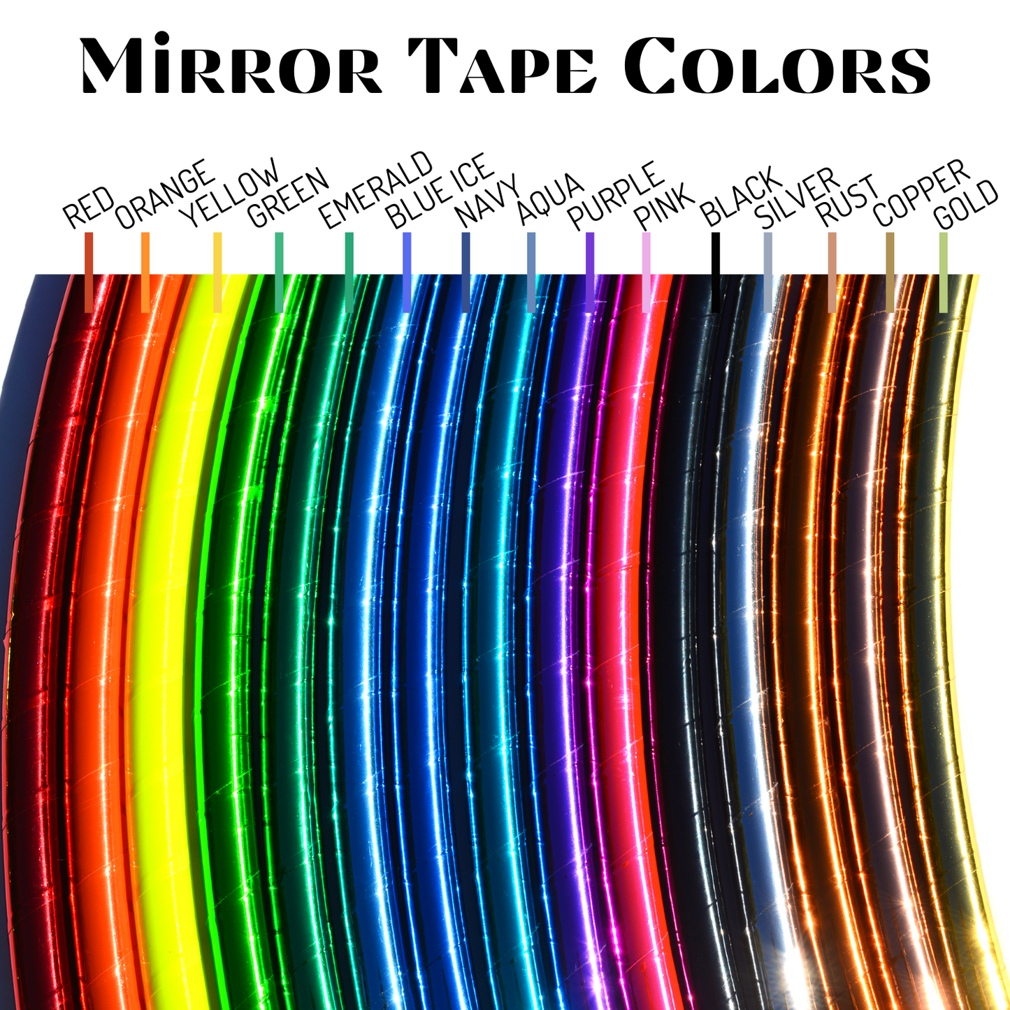 Metallic Mirror & Prismatic Performance Deco Taped Hoops