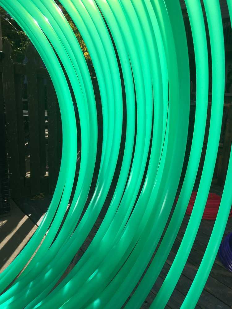 *sold out* 5/8 UV Green Calcite Polypro Hoops