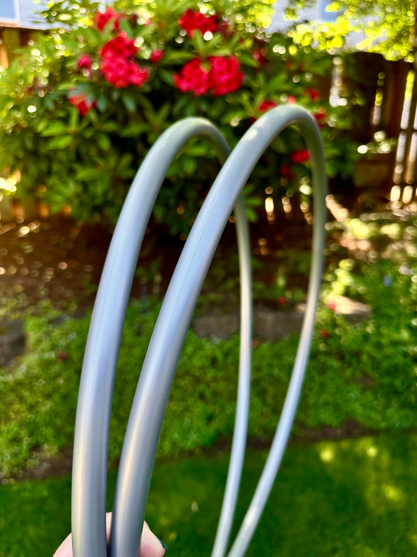 20" OD 5/8 Silver Metallic Mini Hoops - Ready to Ship