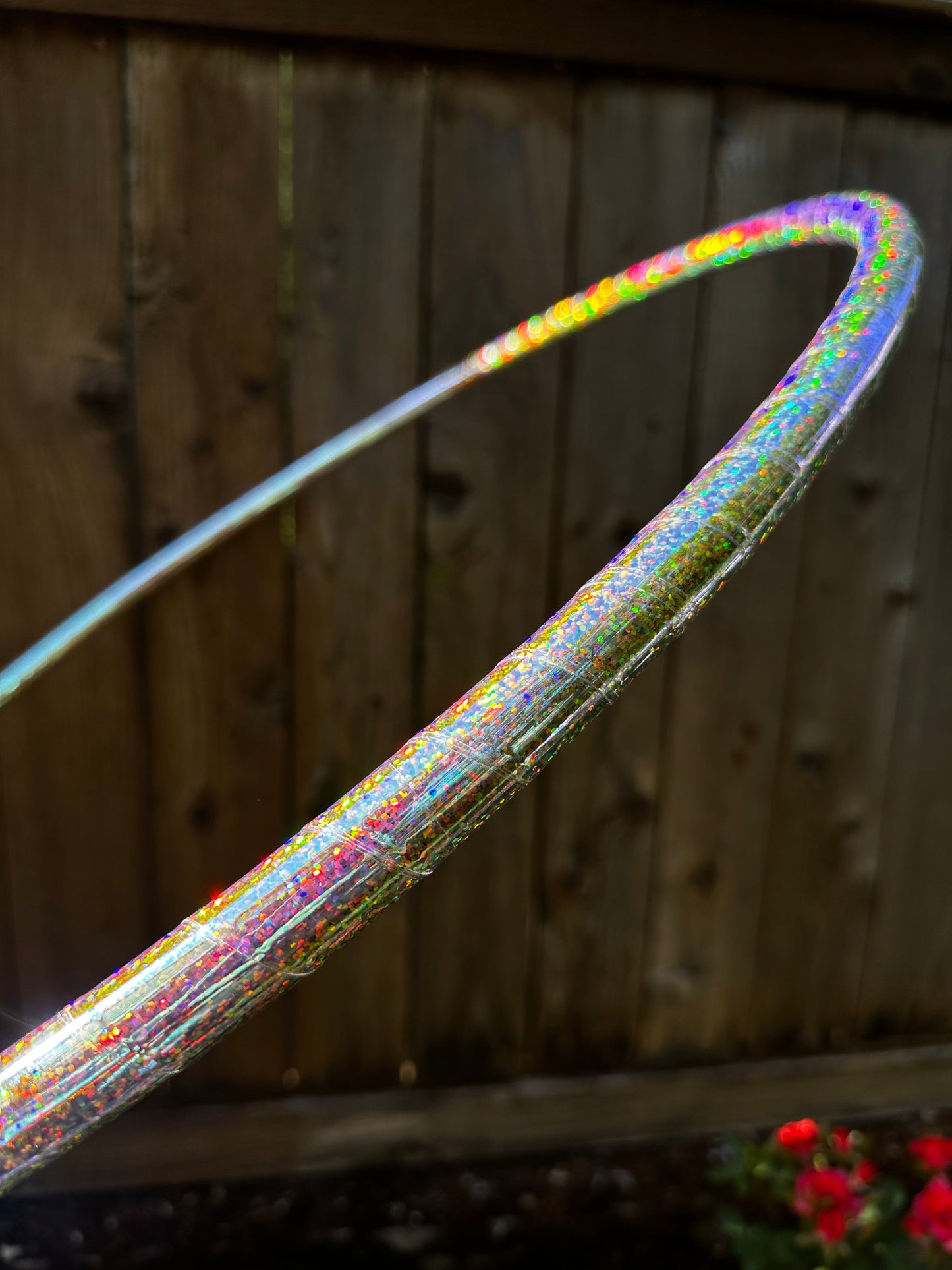 Holographic Performance Taped Hoops