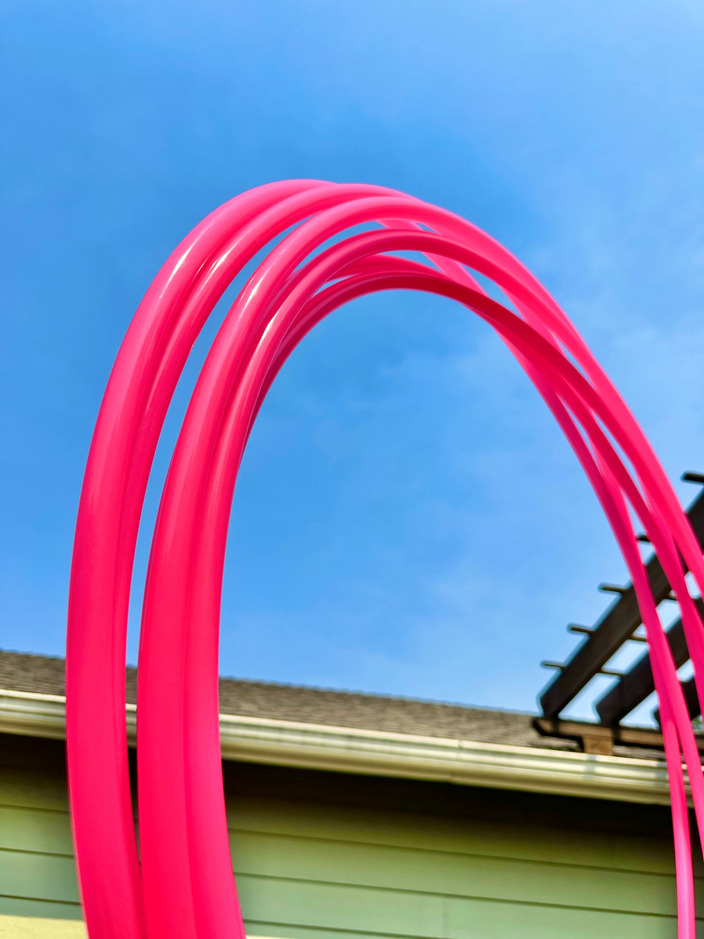 5/8 Hot Bubblegum Gloss Colored Polypro Hoops
