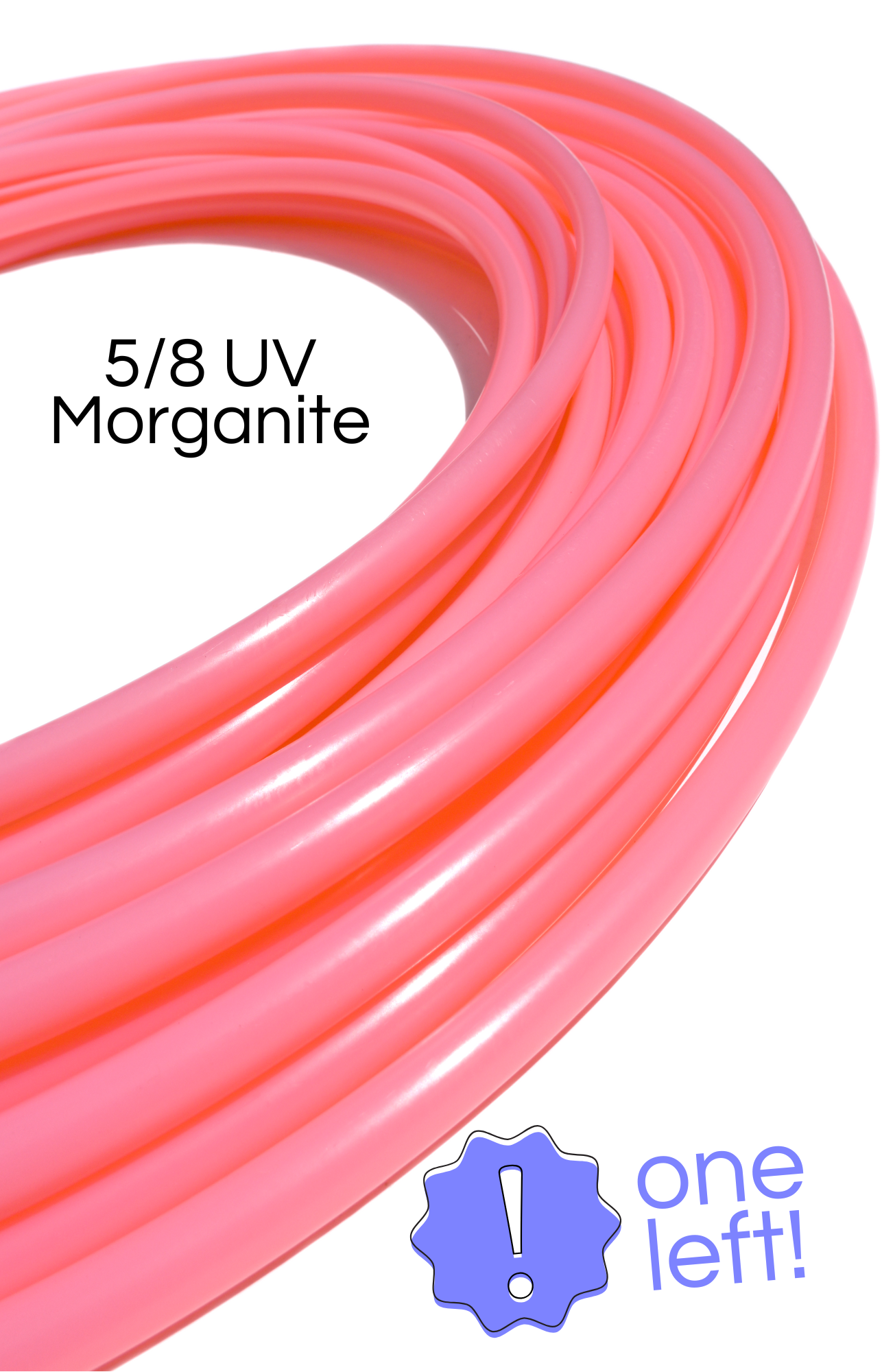 5/8 UV Morganite Colored Polypro Hoops