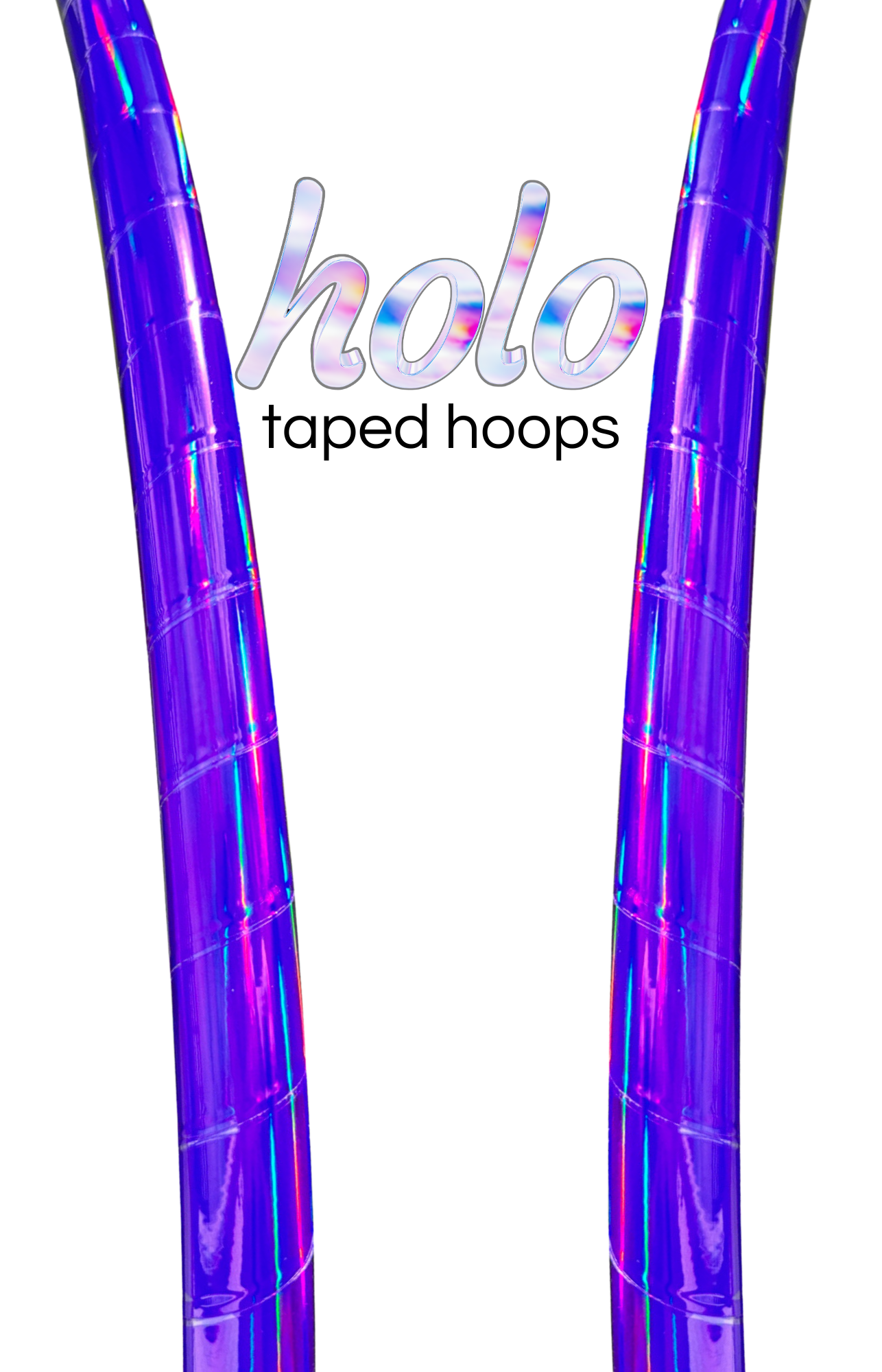 Holographic Performance Taped Hoops