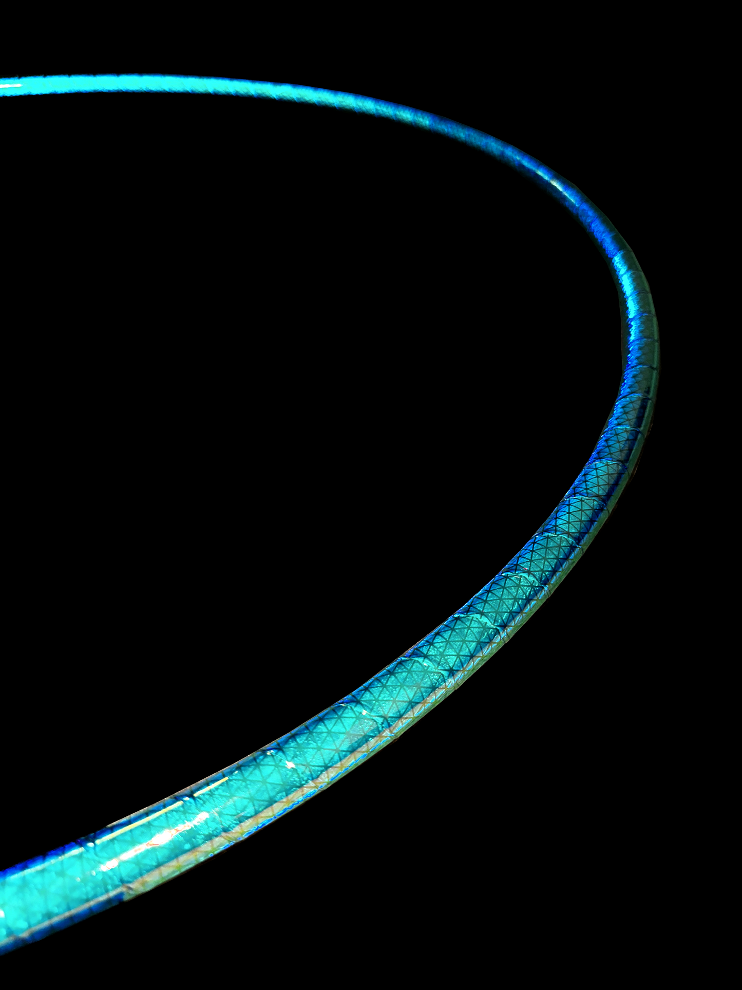 Green Indigo Sunrise Color-Shift Reflective Taped Hoops
