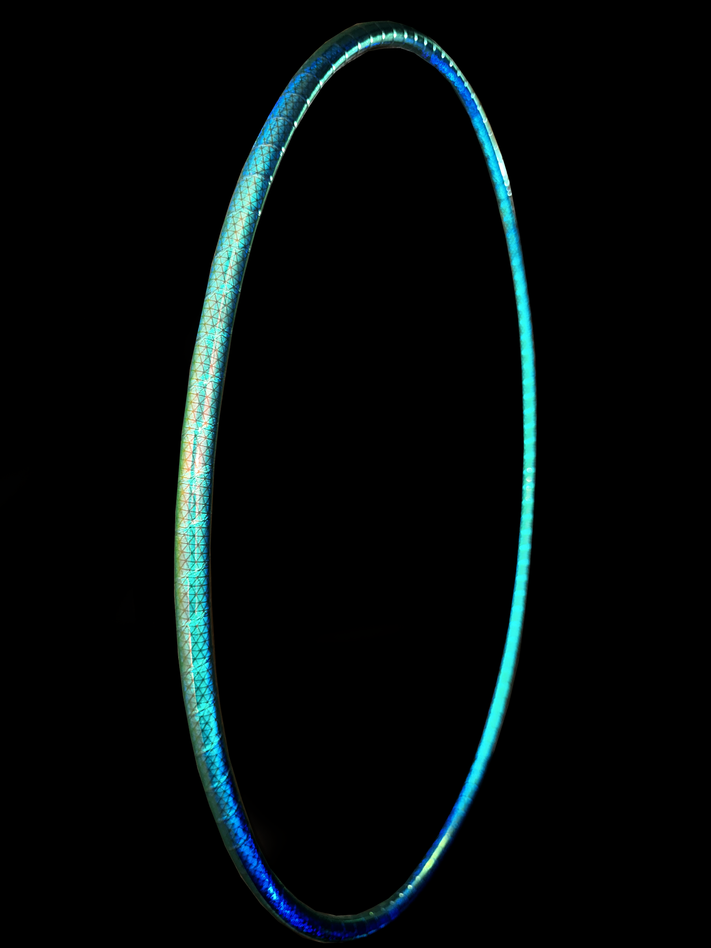 Green Indigo Sunrise Color-Shift Reflective Taped Hoops