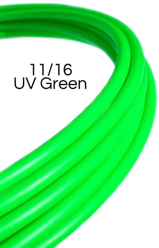 11/16 UV Green Colored Polypro Hoops