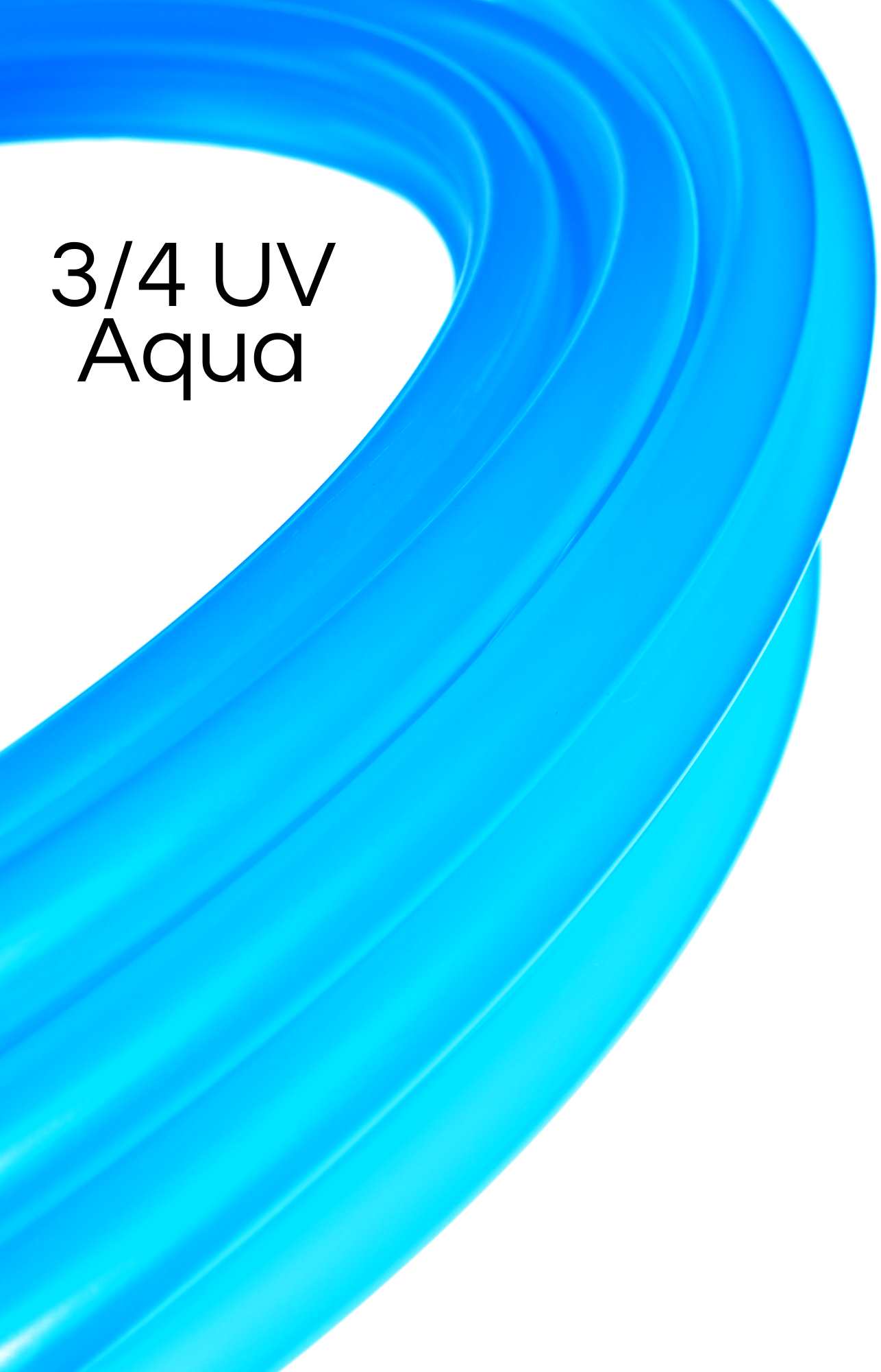 3/4 UV Aquamarine Colored Polypro Hoops