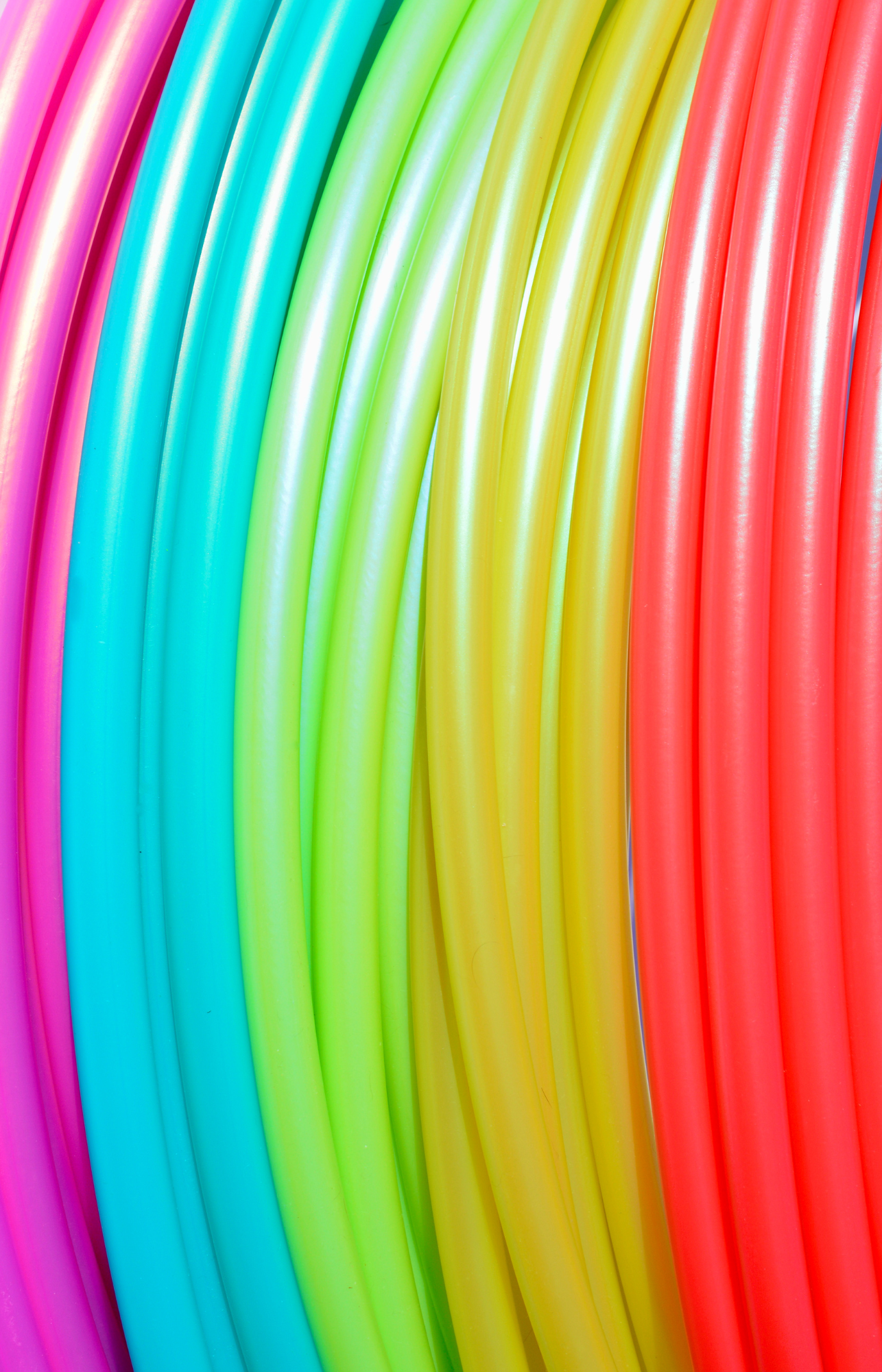 5/8 Rose Gold Color-Shift Colored Polypro Hoops