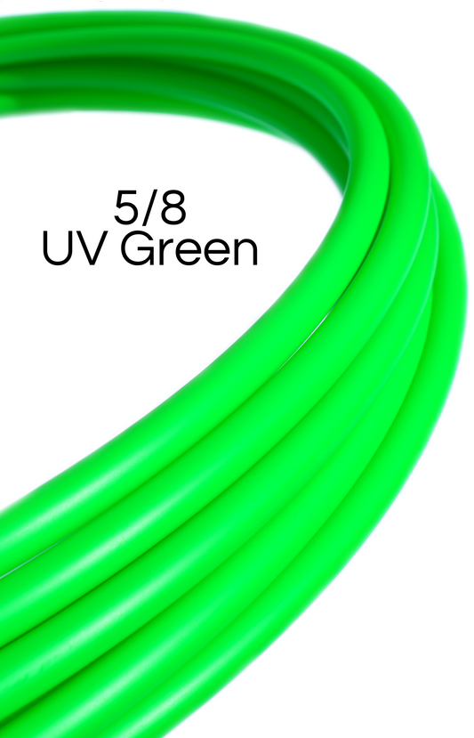 5/8 UV Green Colored Polypro Hoops
