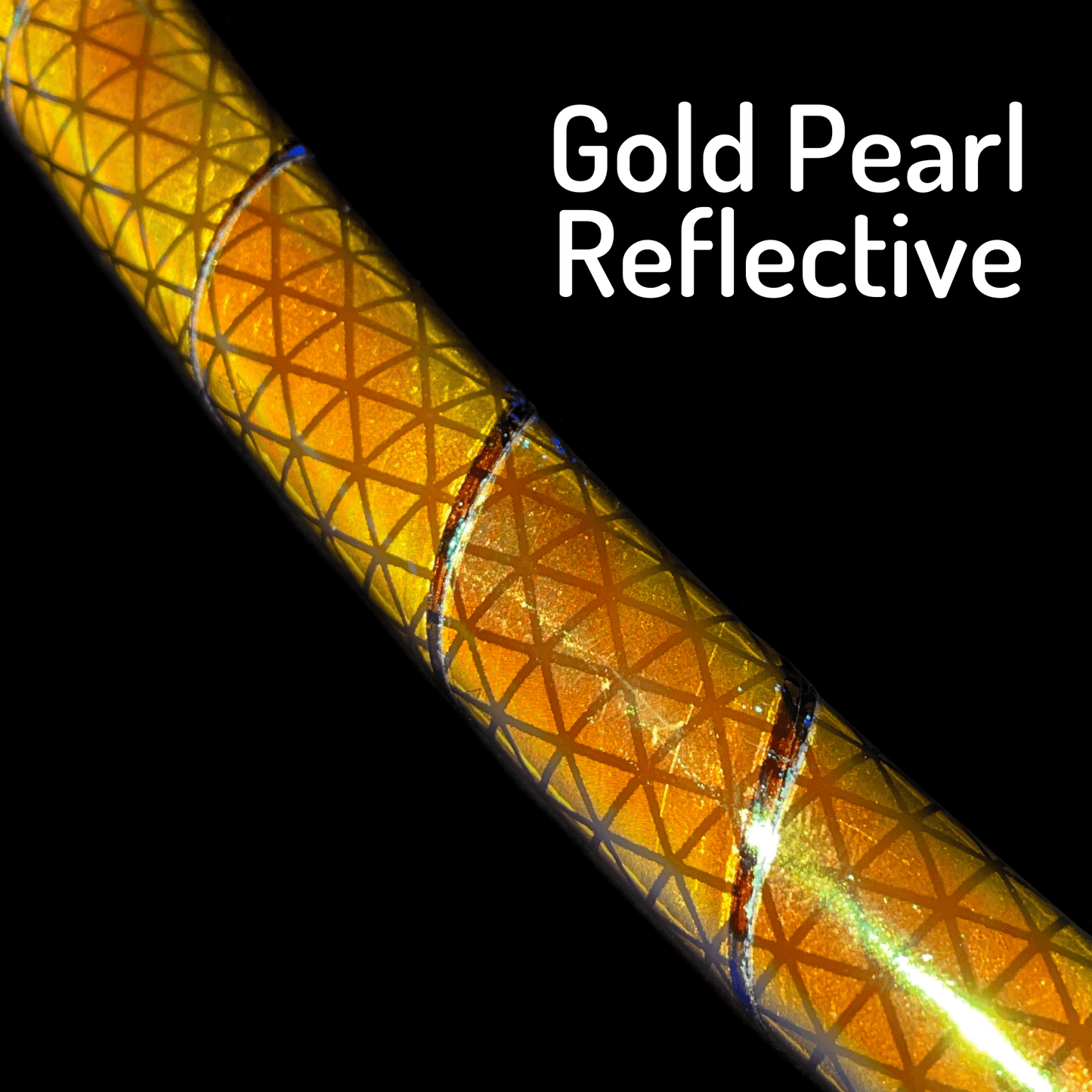 Gold Pearl Color-Shift Reflective Taped Performance Hoops
