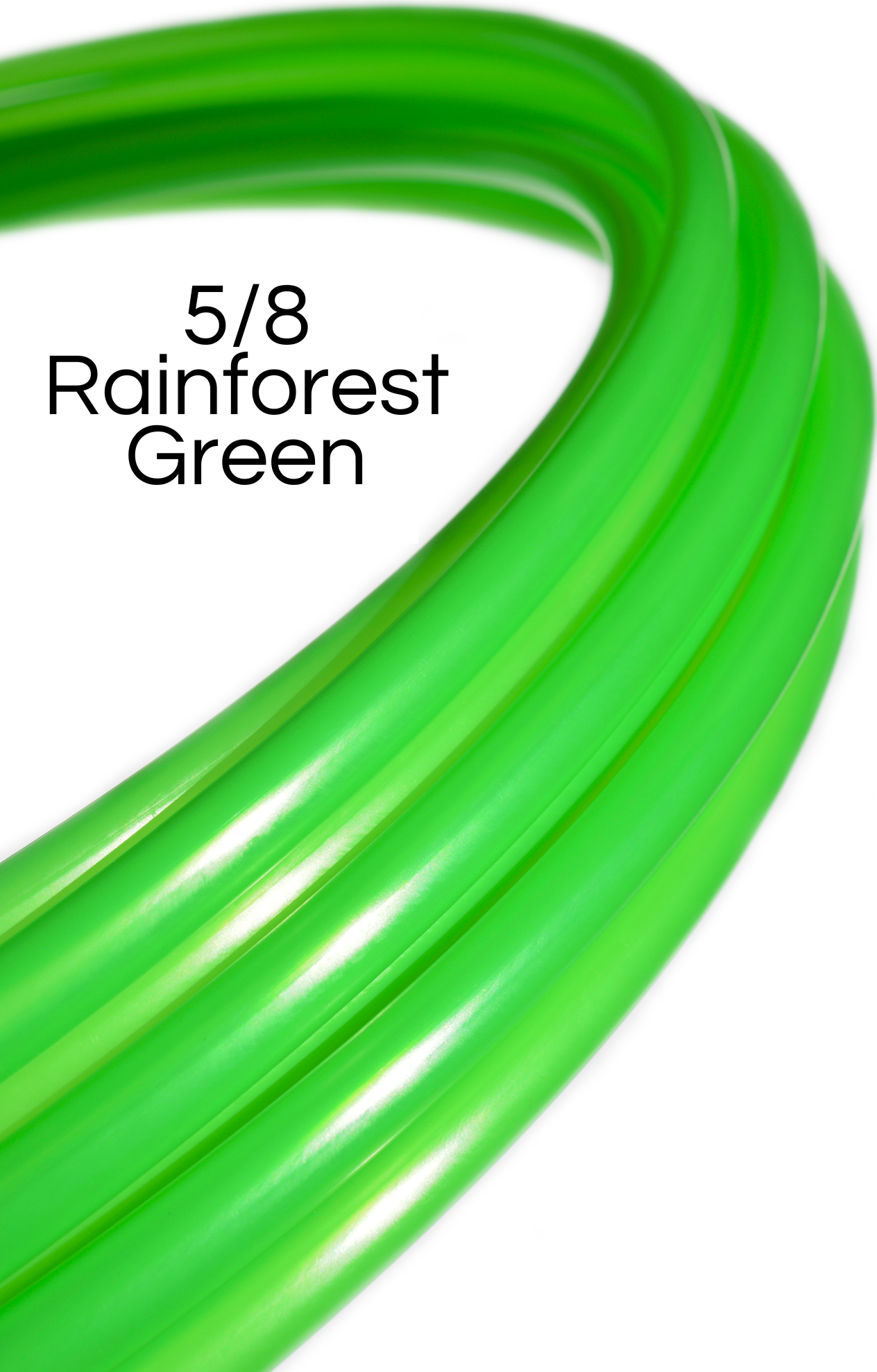 5/8 Rainforest Green Translucent Colored Polypro Hoops