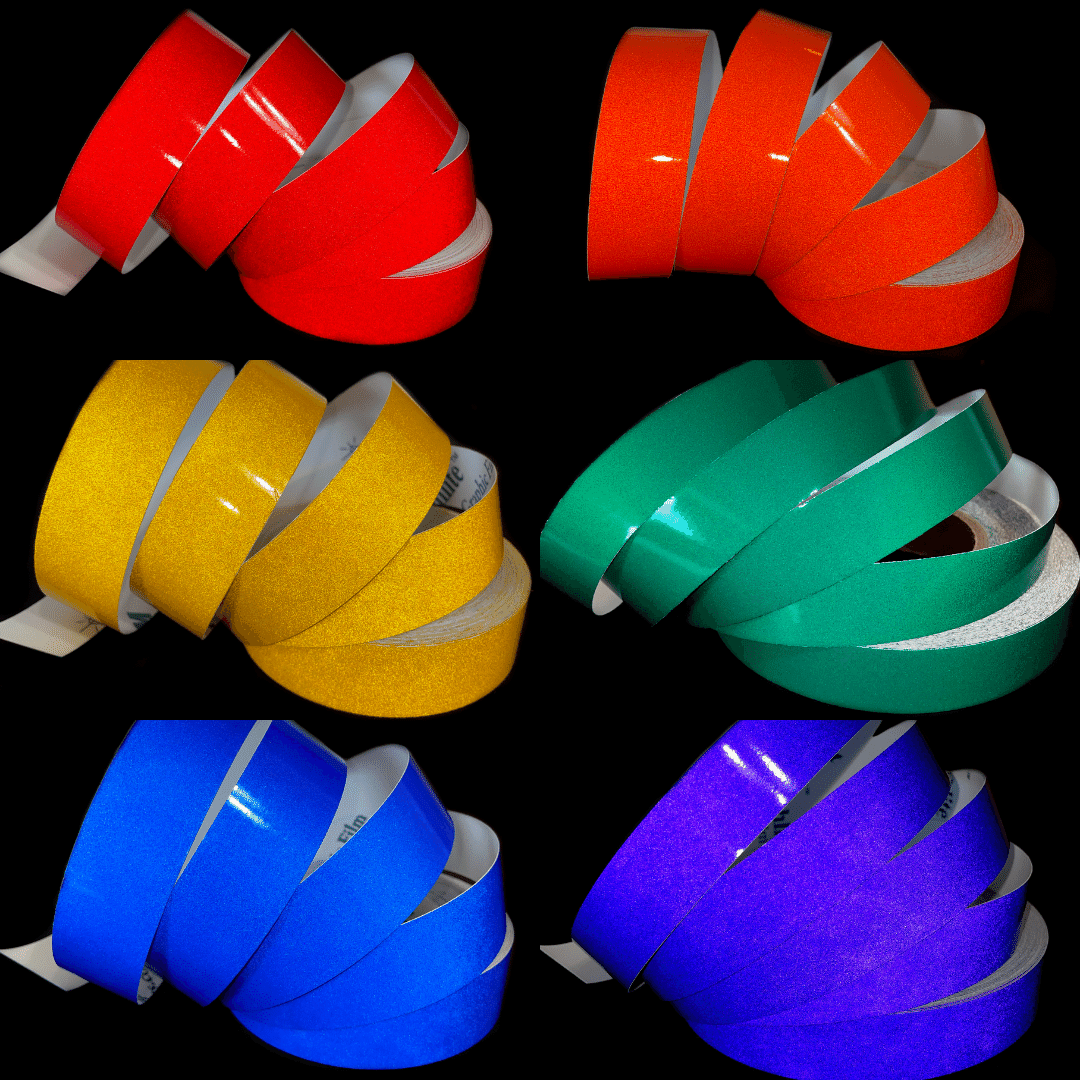 Scotchlite Colored Reflective Taped Hoops