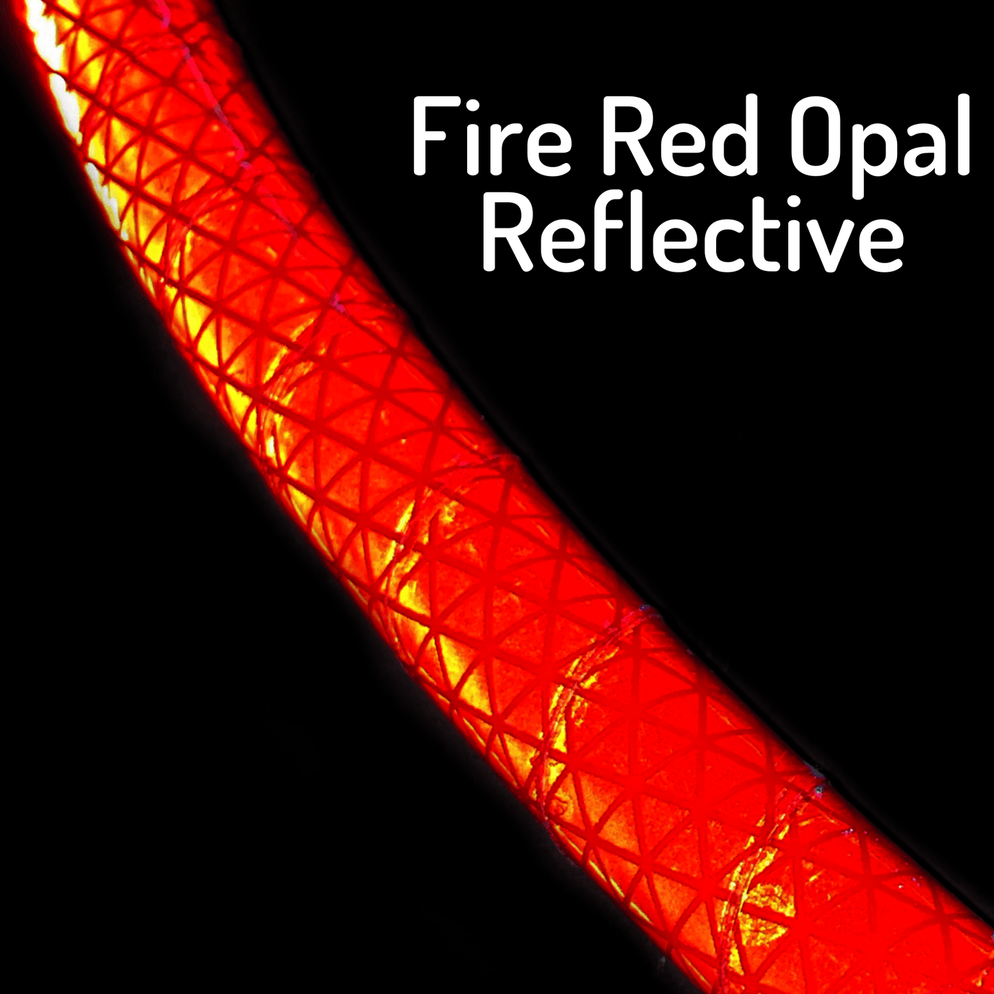 Fire Red Opalescent Color-Shift Reflective Taped Hoops