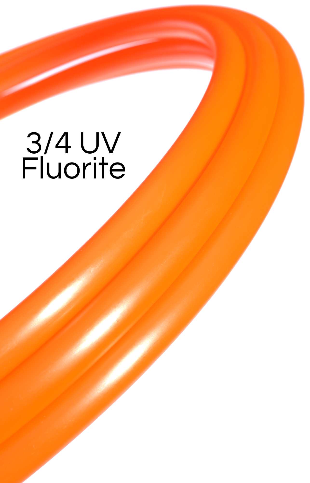 3/4 UV Orange Fluorite Colored Polypro Hoops