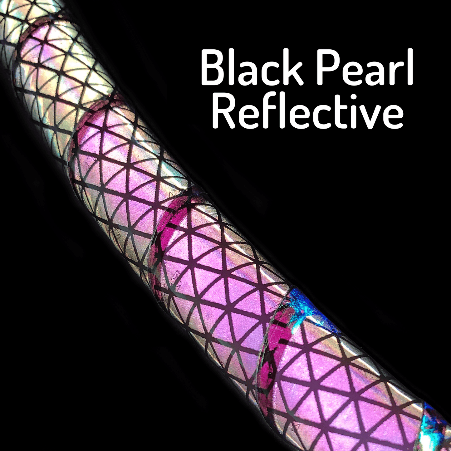 Black Pearl Opalescent Color-Shift Reflective Taped Hoops
