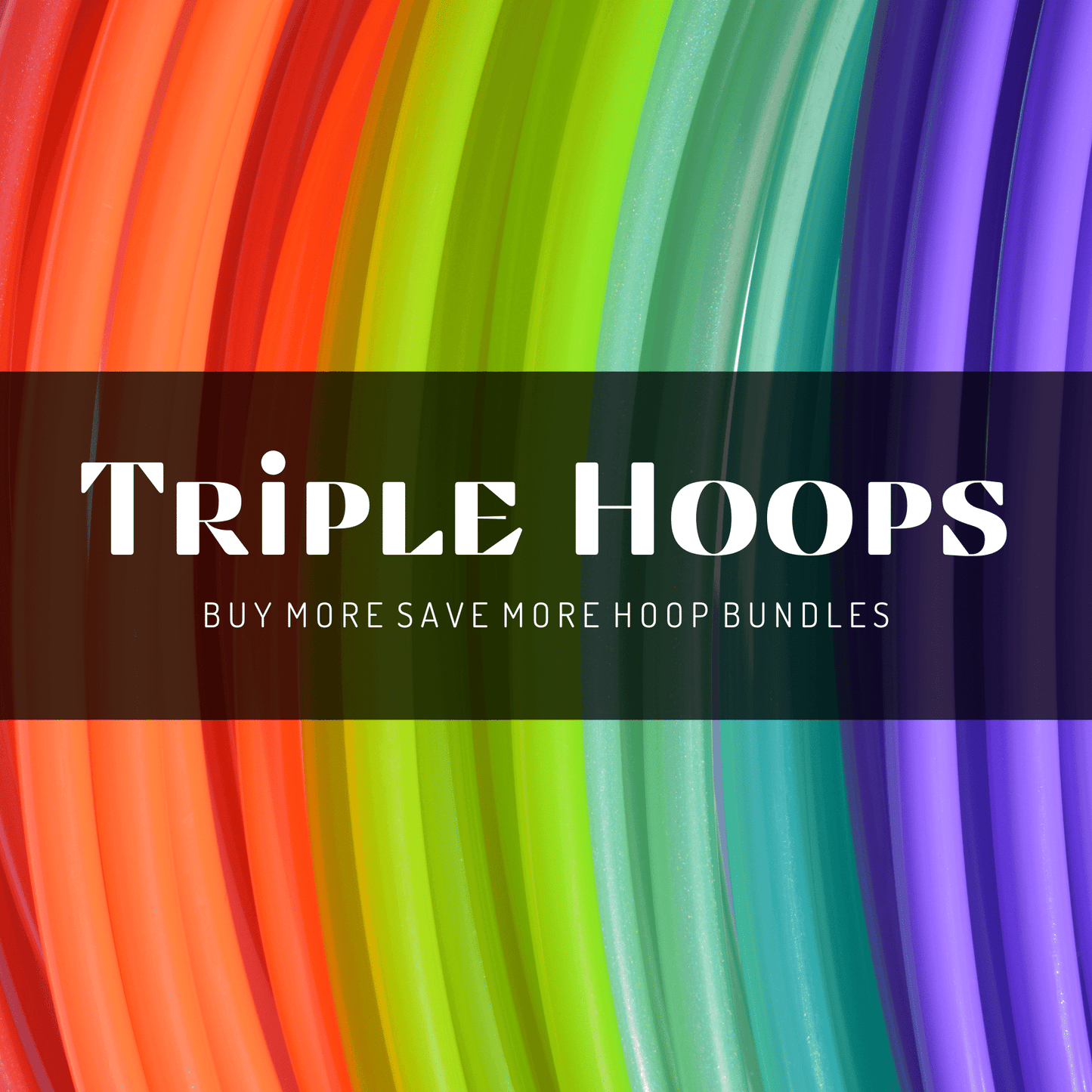TRIPLE HOOPS - 24" - 34" Inch Colored Polypro Triples Set