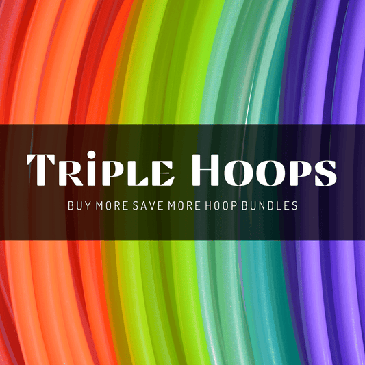 TRIPLE HOOPS - 24" - 34" Inch Colored Polypro Triples Set