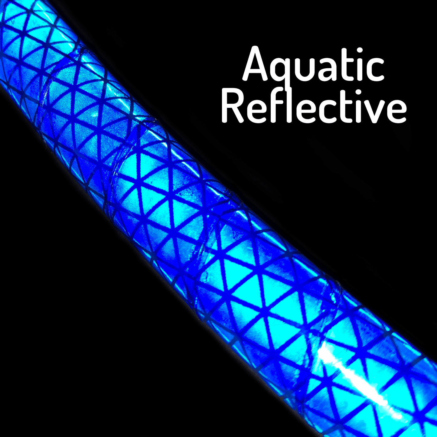 Aquatic Blue Opalescent Color-Shift Reflective Taped Hoops