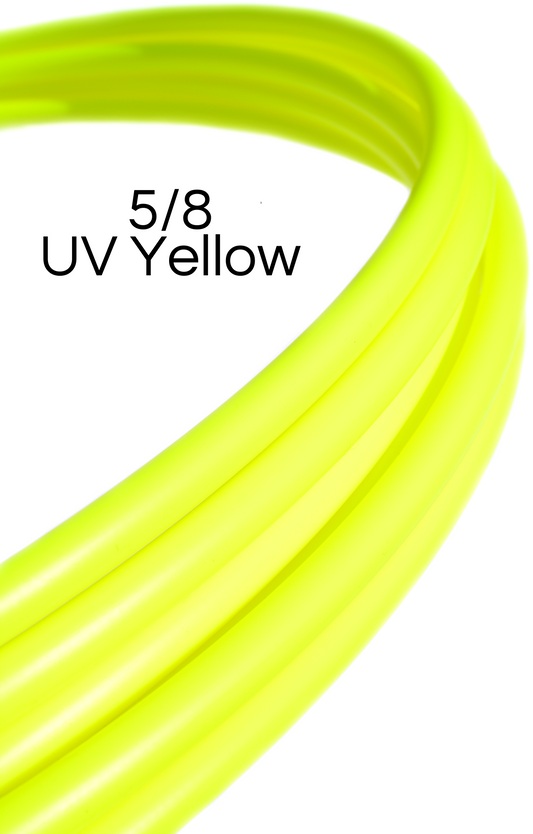 5/8 UV Yellow Neon Colored Polypro Hoops