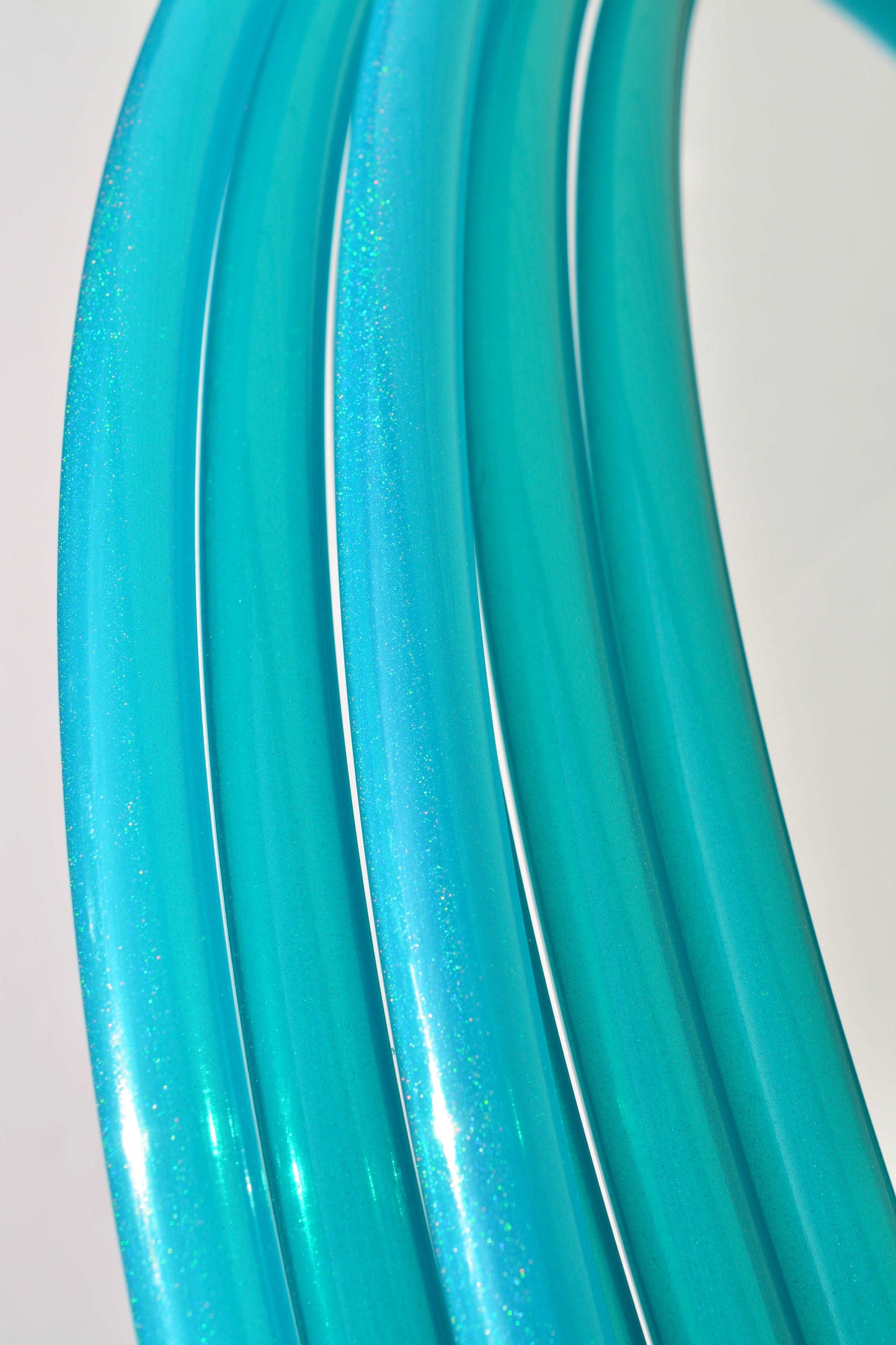 3/4 UV Turquoise Stardust Glitter Colored Polypro Hoops