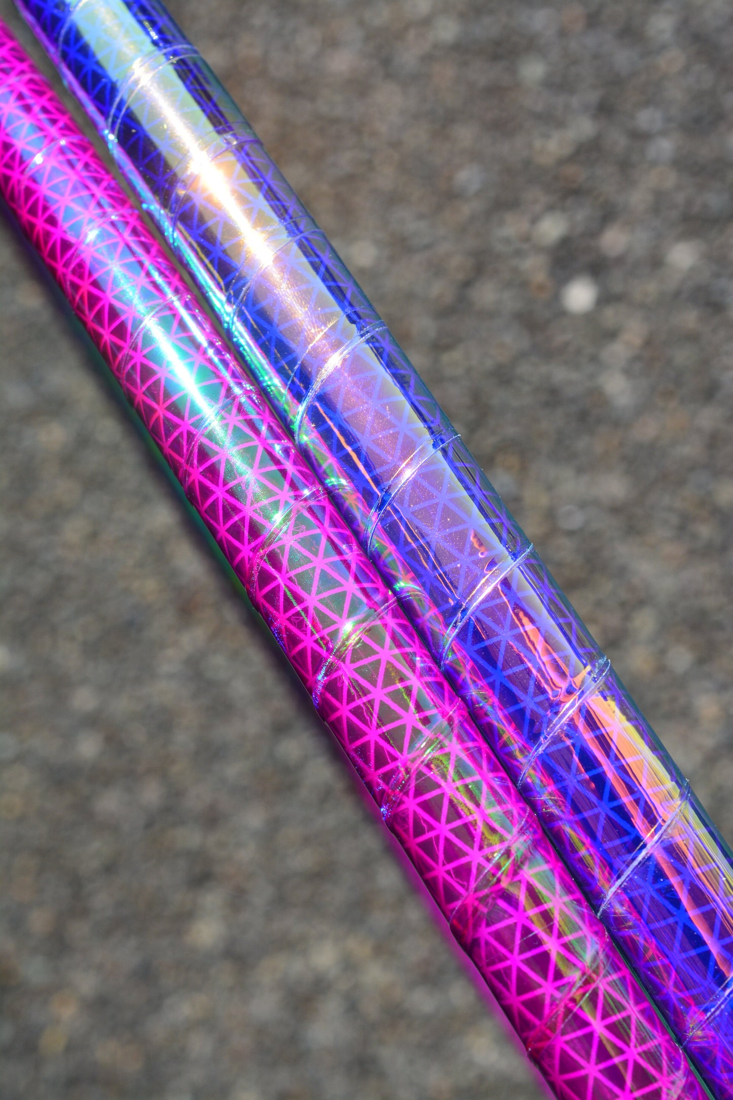 Moonbeam Color-Shift Reflective Taped Hoops