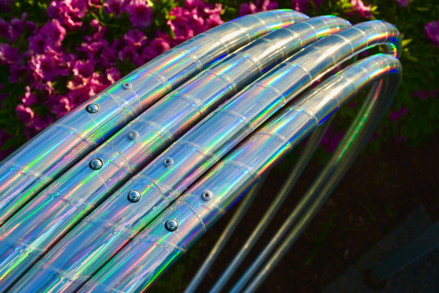 Holographic Performance Taped Hoops