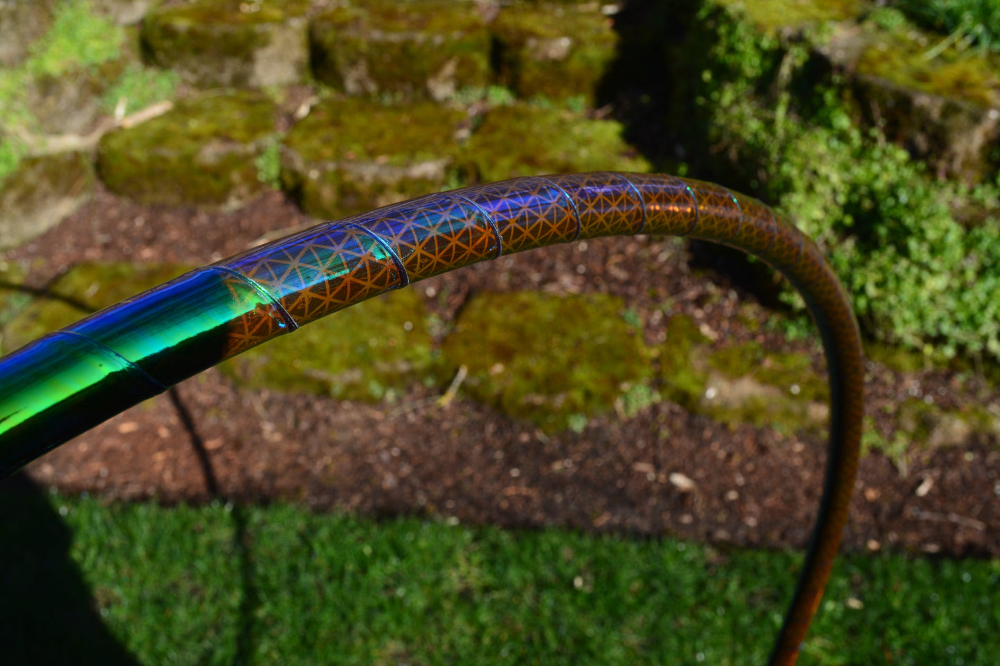 Gold Pearl Color-Shift Reflective Taped Performance Hoops