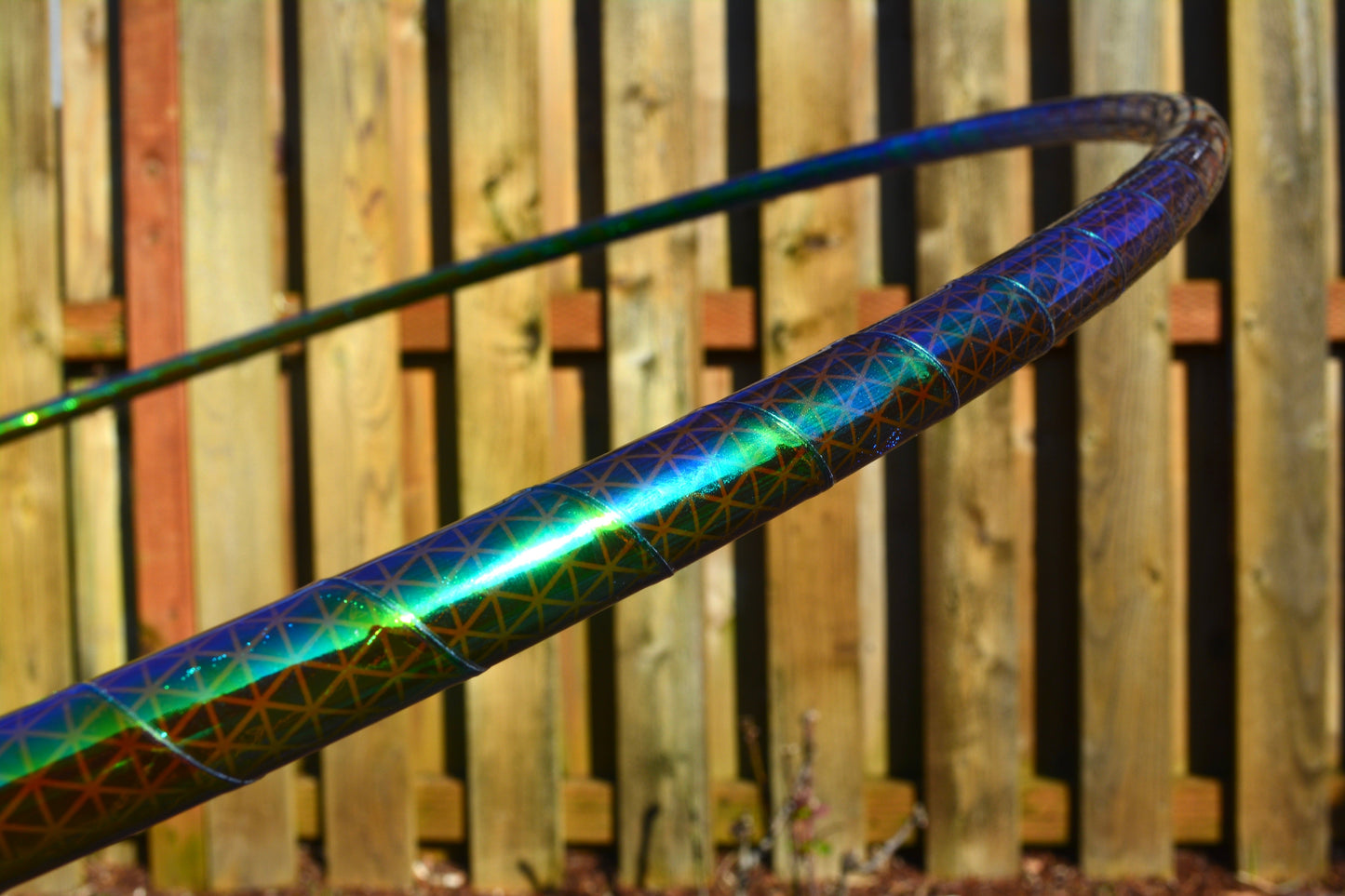 Gold Pearl Color-Shift Reflective Taped Performance Hoops