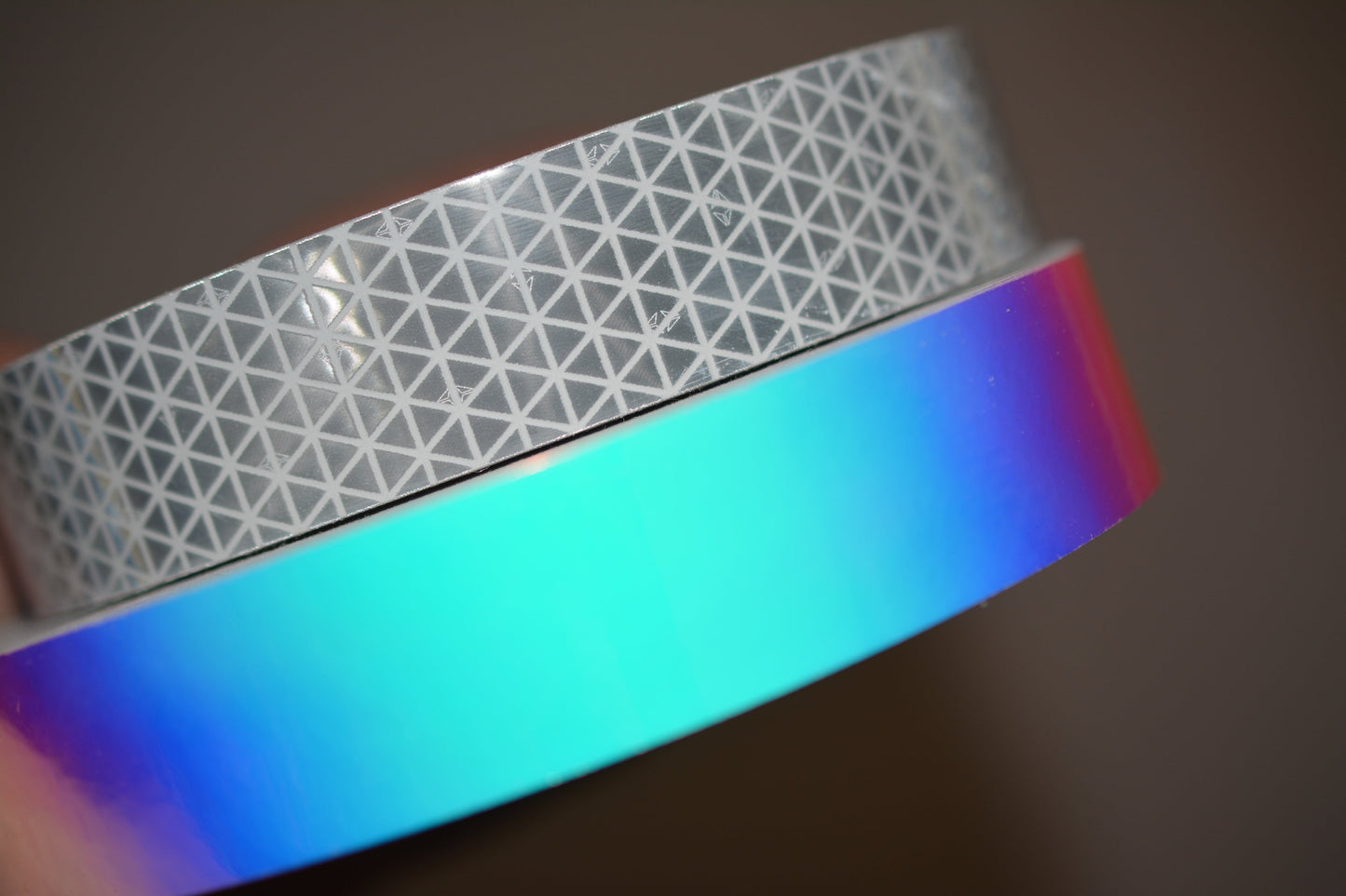 Indigo Sunrise Color-Shift Reflective Taped Hoops