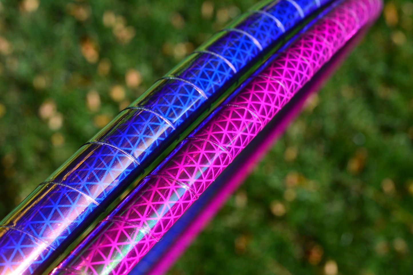 Pink Opalescent Color-Shift Reflective Taped Hoops