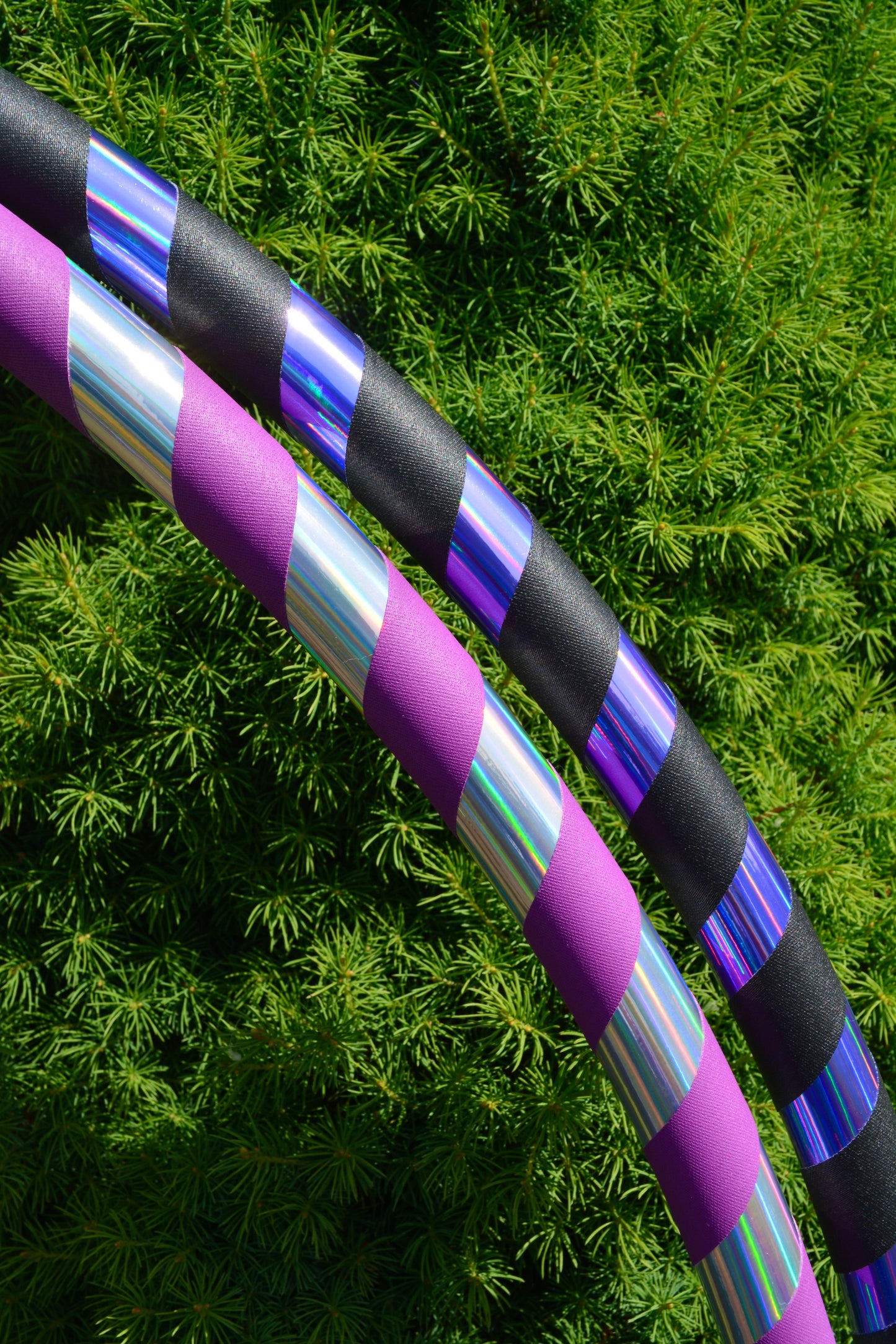 Holographic Taped Beginner Hoop - Holographic Tape w/ Gaffer Grip Tape