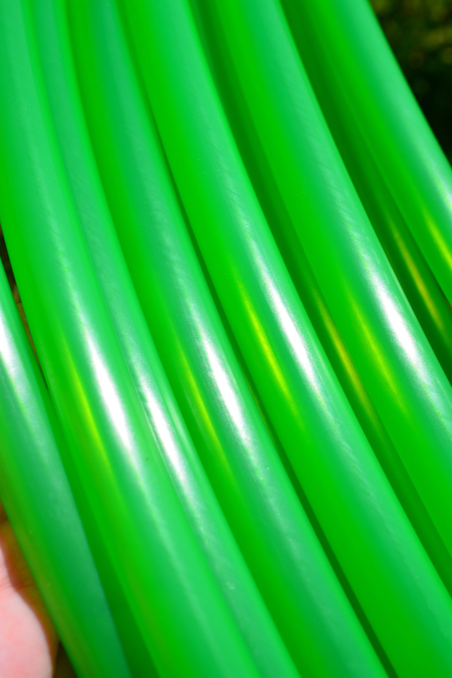 5/8 Rainforest Green Translucent Colored Polypro Hoops