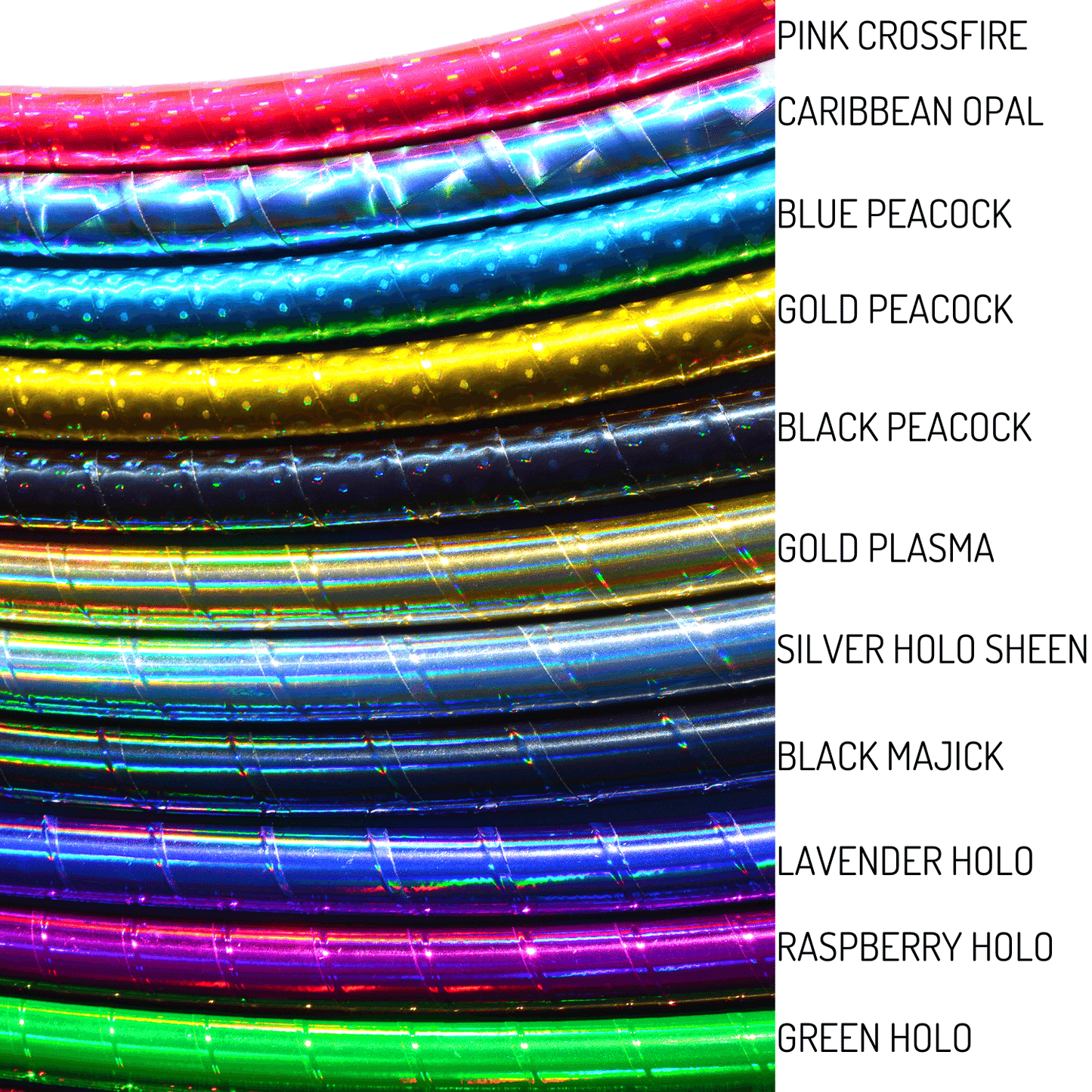 Holographic Performance Taped Hoops