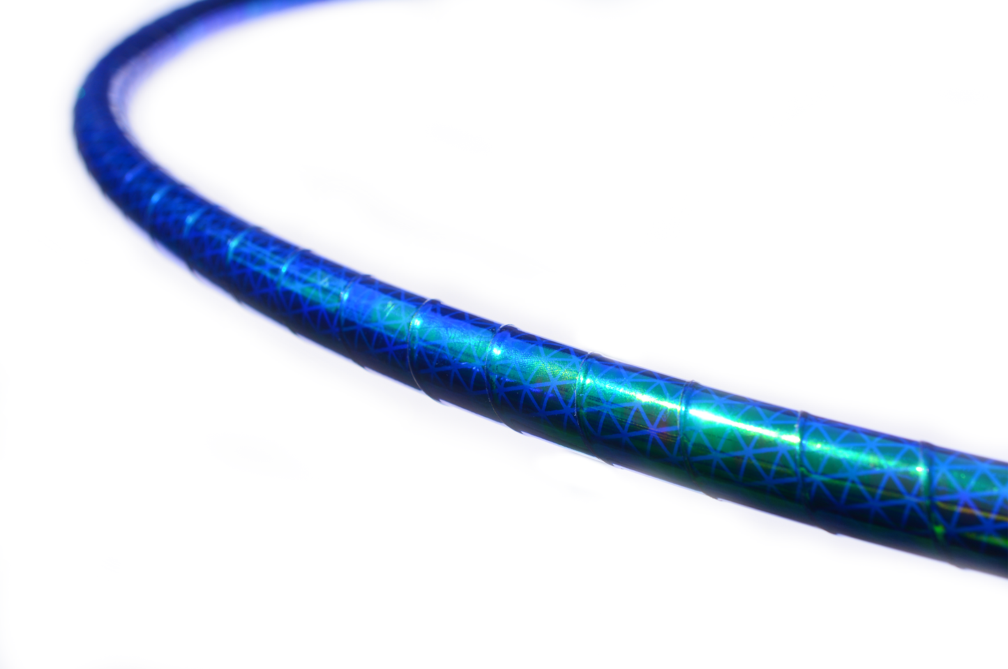 Aquatic Blue Opalescent Color-Shift Reflective Taped Hoops