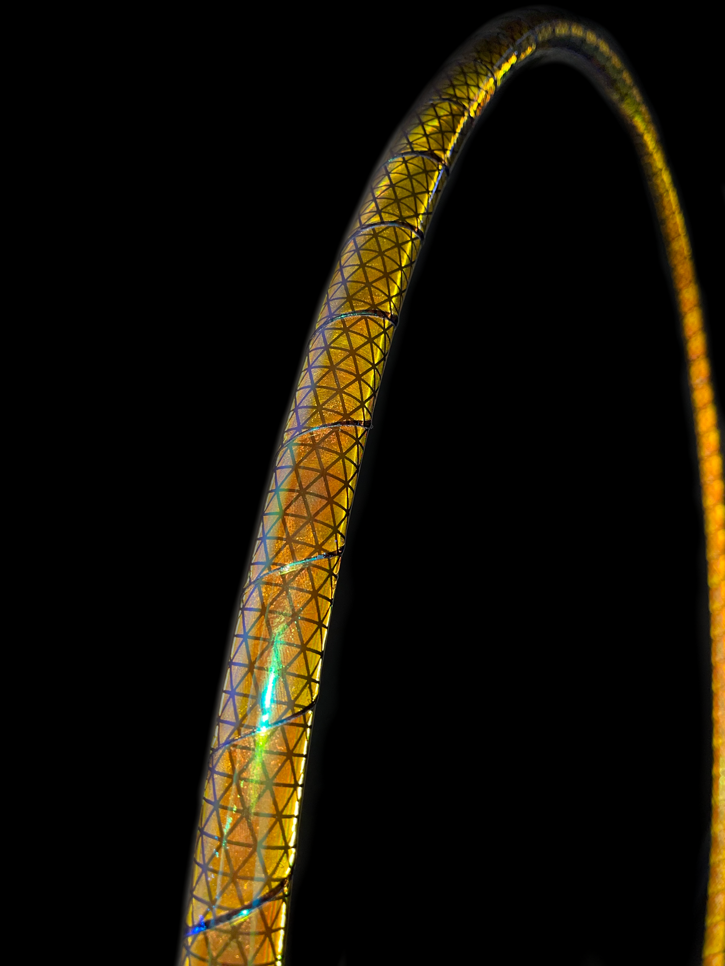Gold Pearl Color-Shift Reflective Taped Performance Hoops