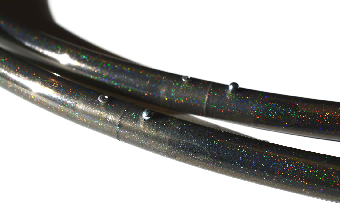 5/8 Onyx Stardust Glitter Colored Polypro Hoops