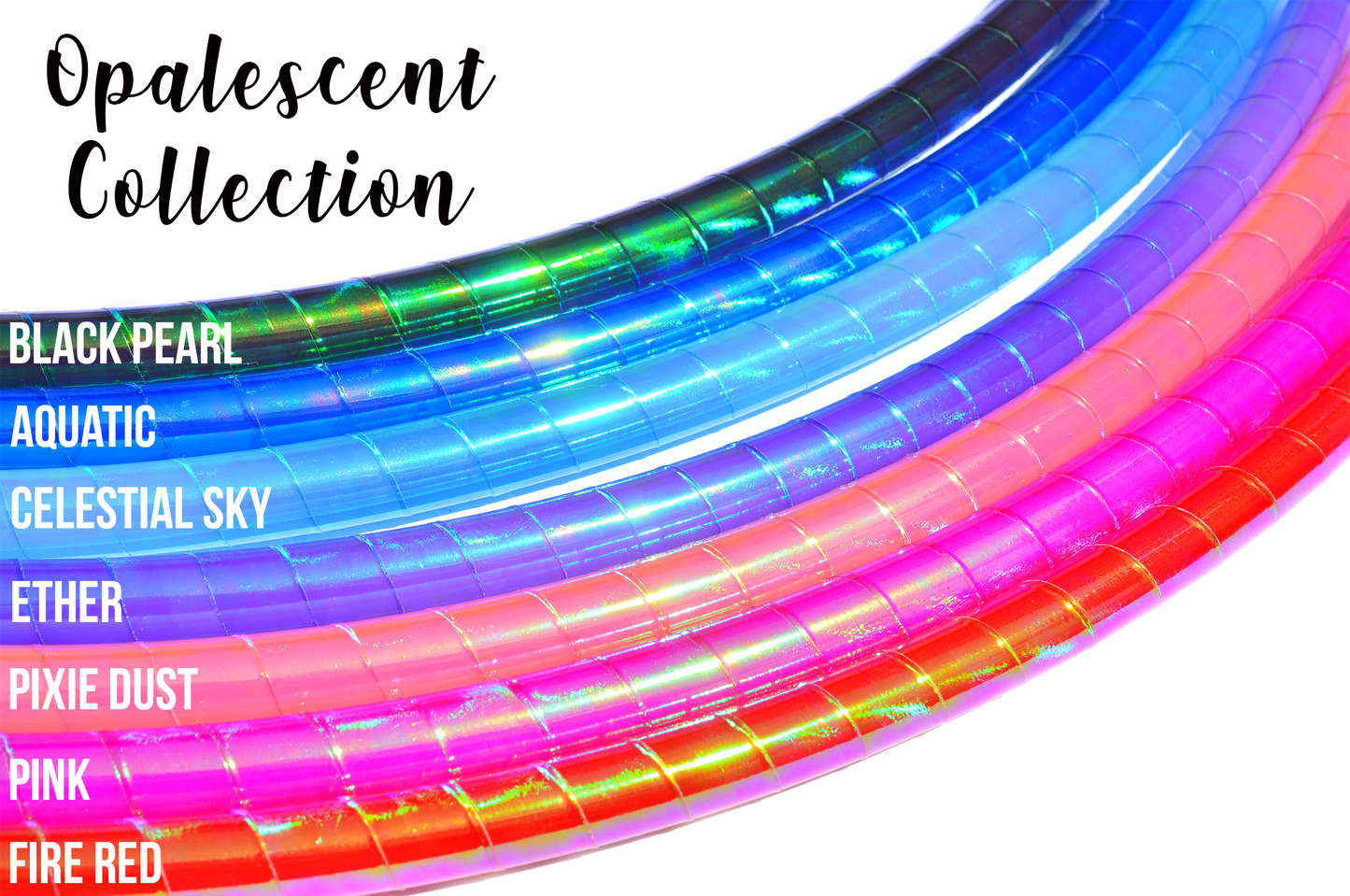 Black Pearl Opalescent Color-Shift Reflective Taped Hoops