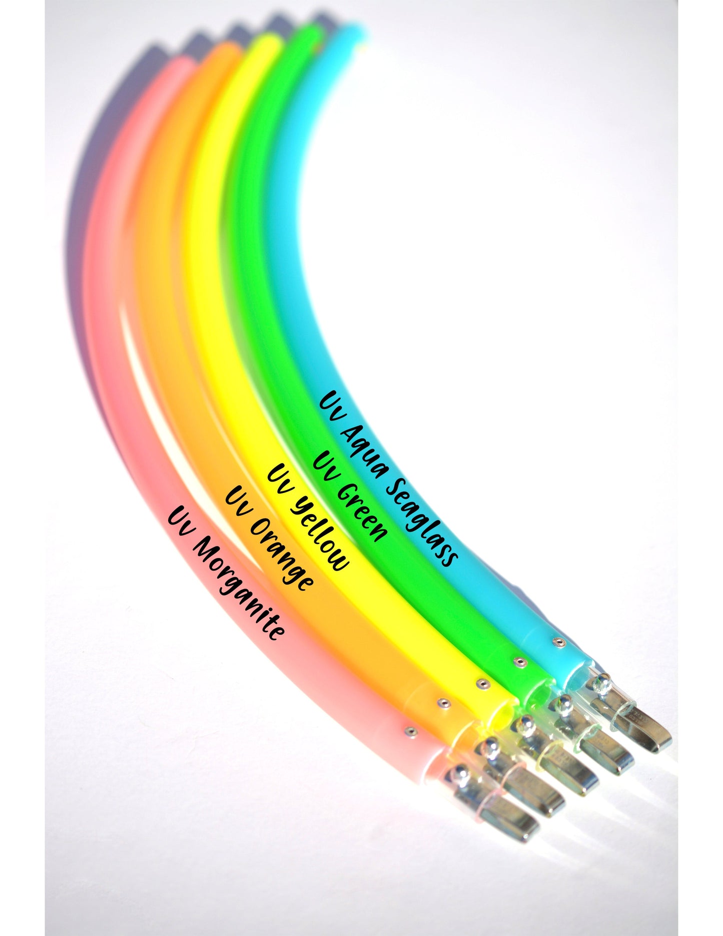 5/8 UV Morganite Colored Polypro Hoops