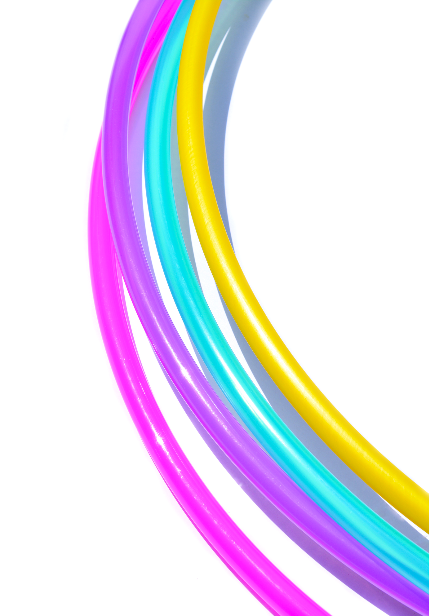QUAD HOOPS - 24" - 34" Inch Colored Polypro Quad Set