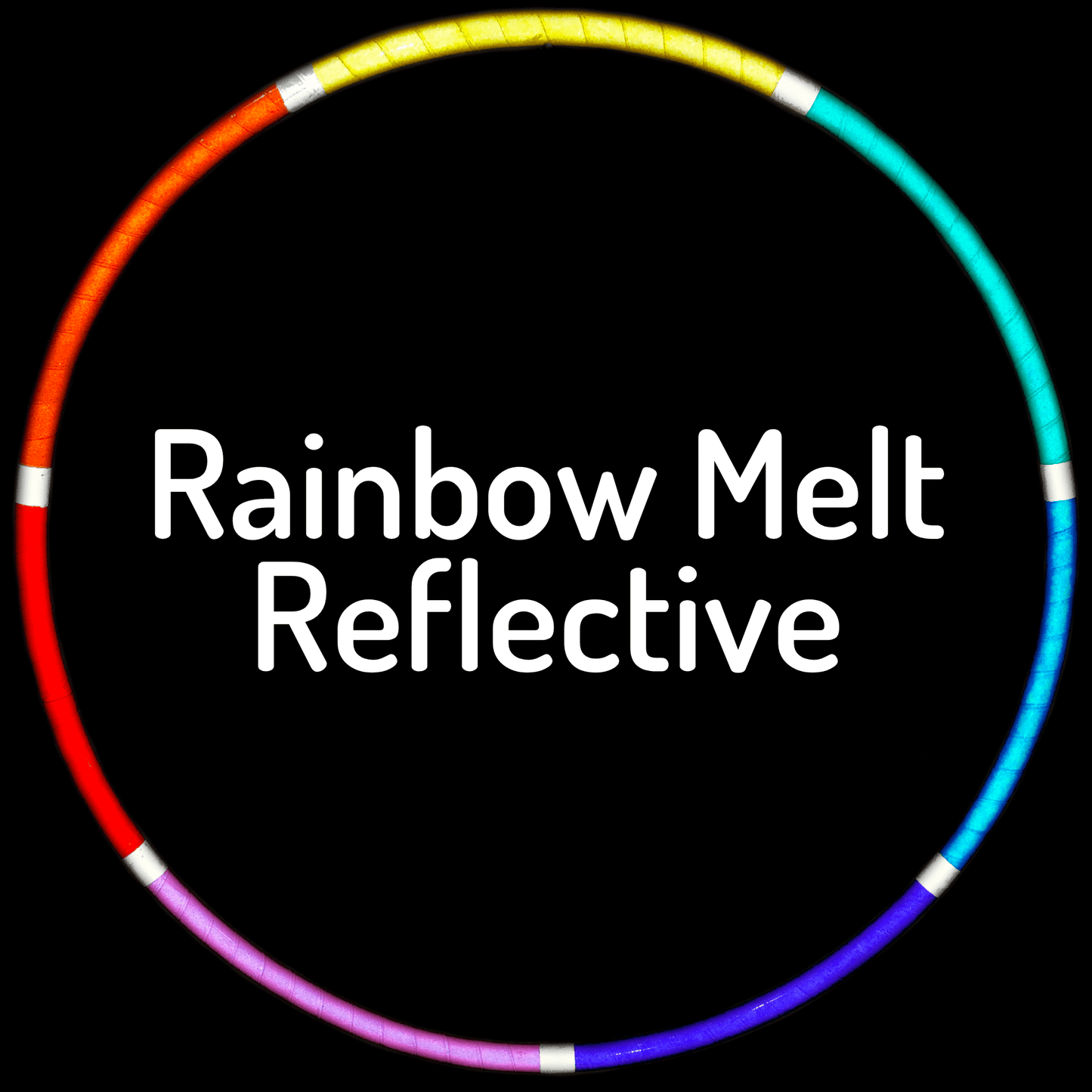 Rainbow Melt Reflective Rainbow Taped Hoops