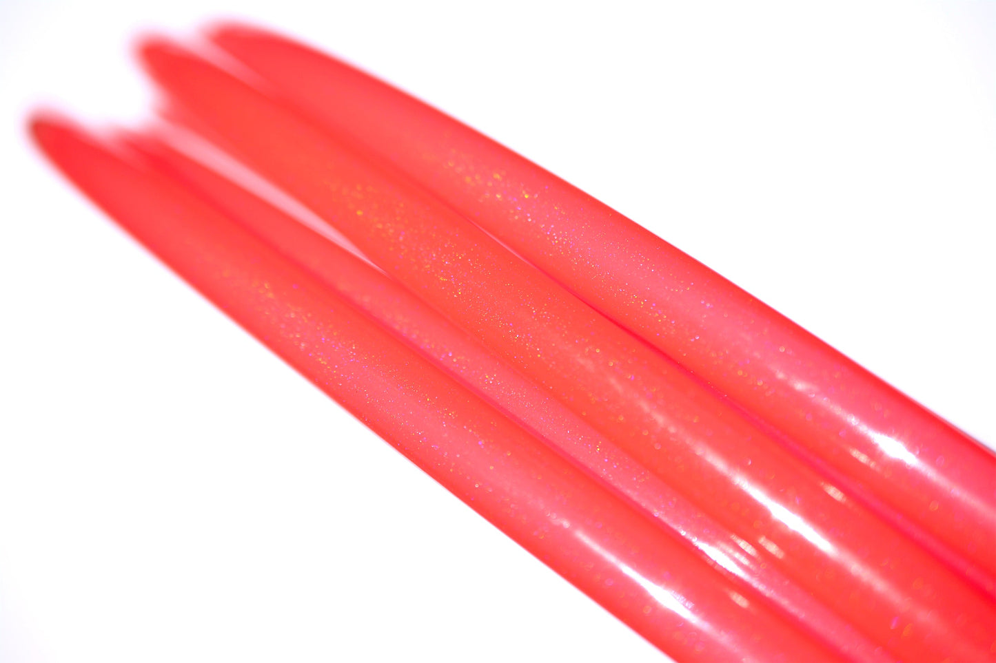 5/8 UV Red Stardust Glitter Colored Polypro Hoops