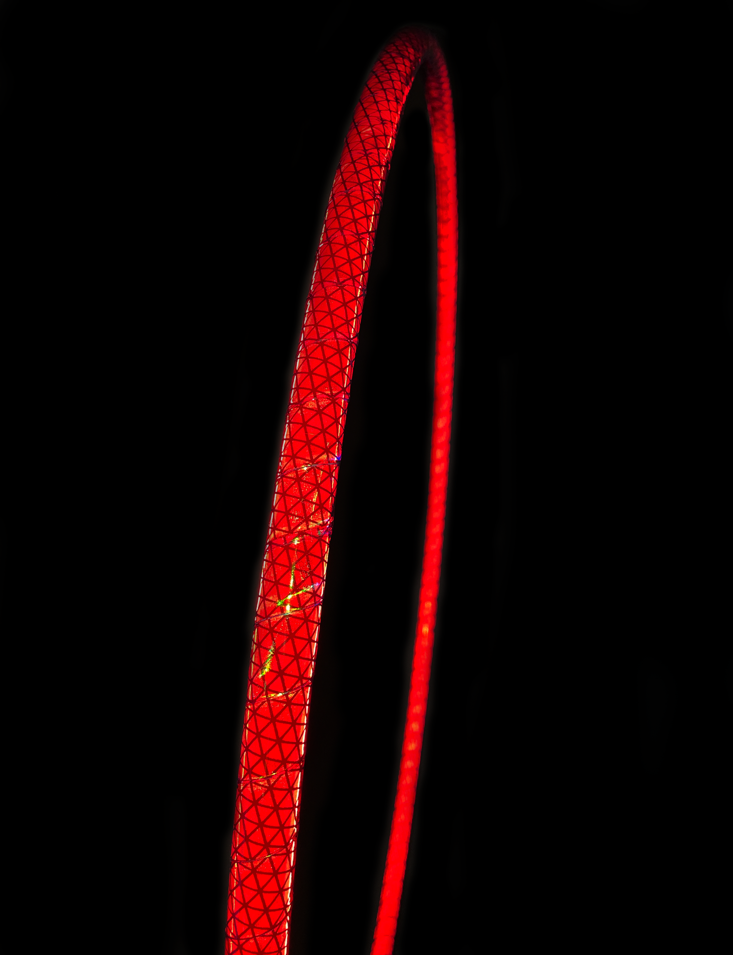 Fire Red Opalescent Color-Shift Reflective Taped Hoops