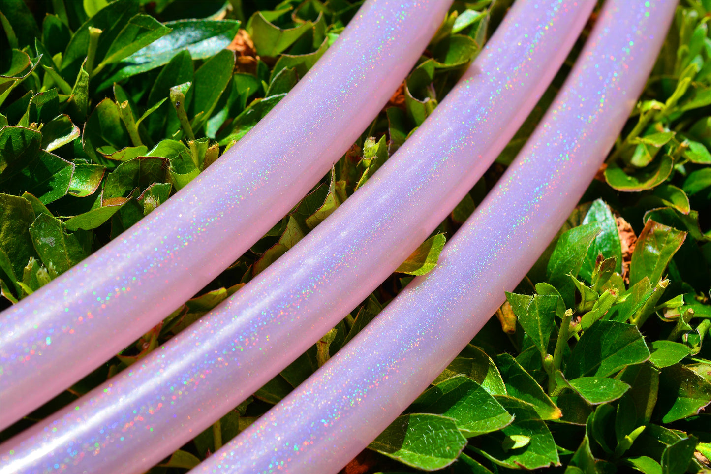 5/8 Rose Gold Stardust Glitter Colored Polypro Hoops