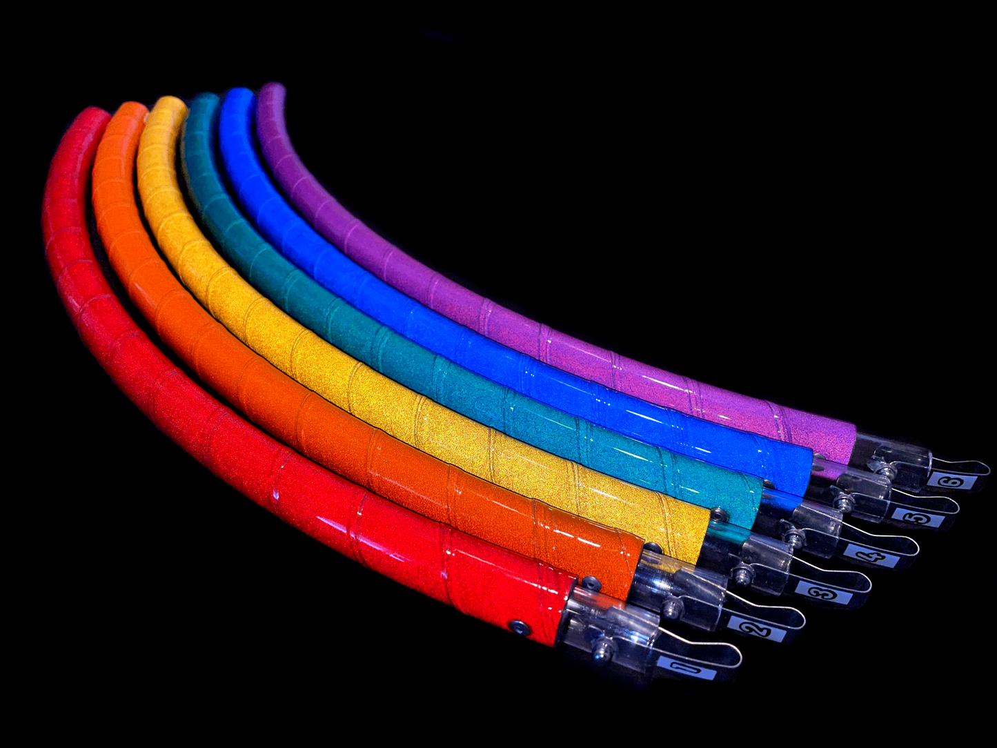 Rainbow Reflective 6 Piece Sectional Travel Hoop